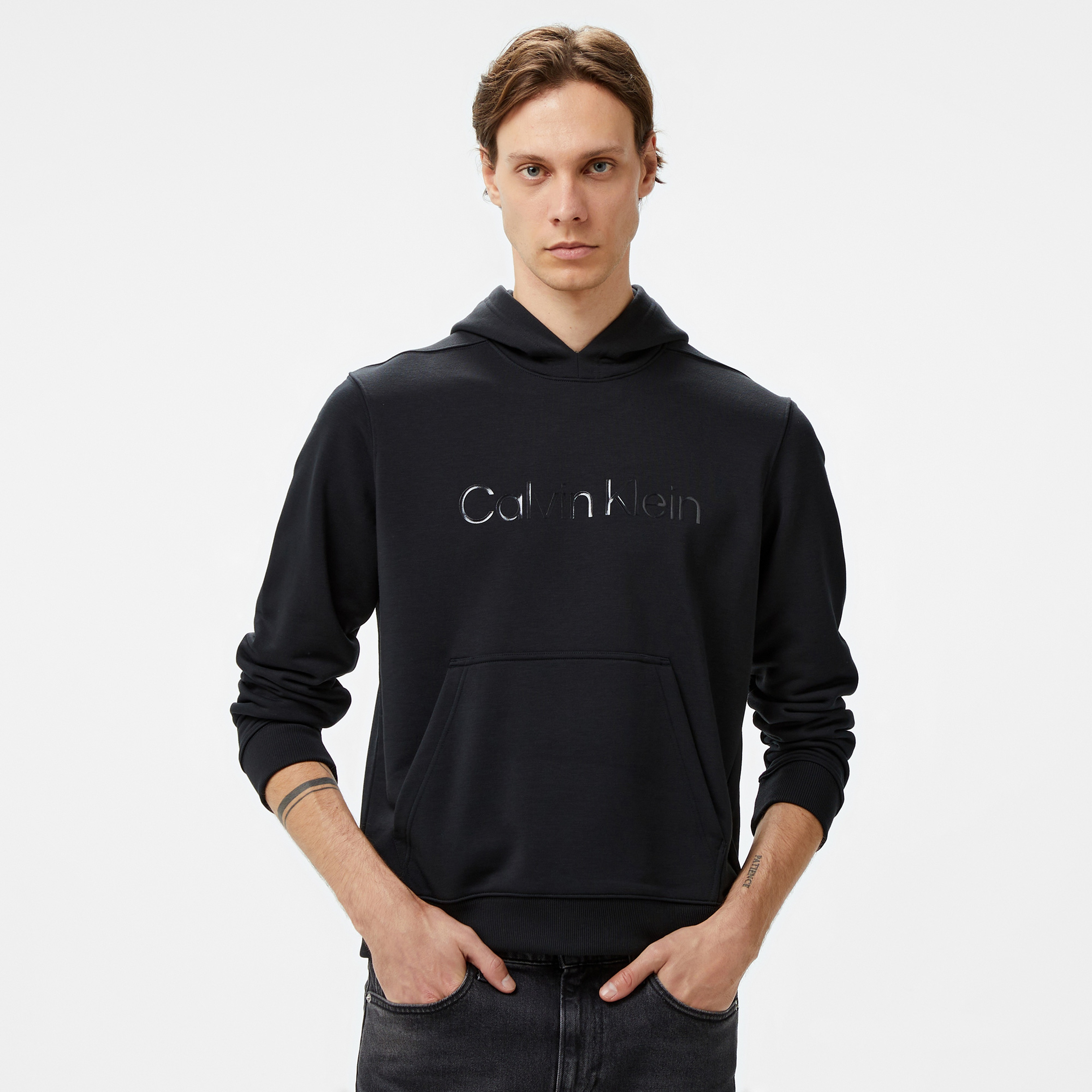 Calvin Klein Sweat Erkek Siyah Hoodie