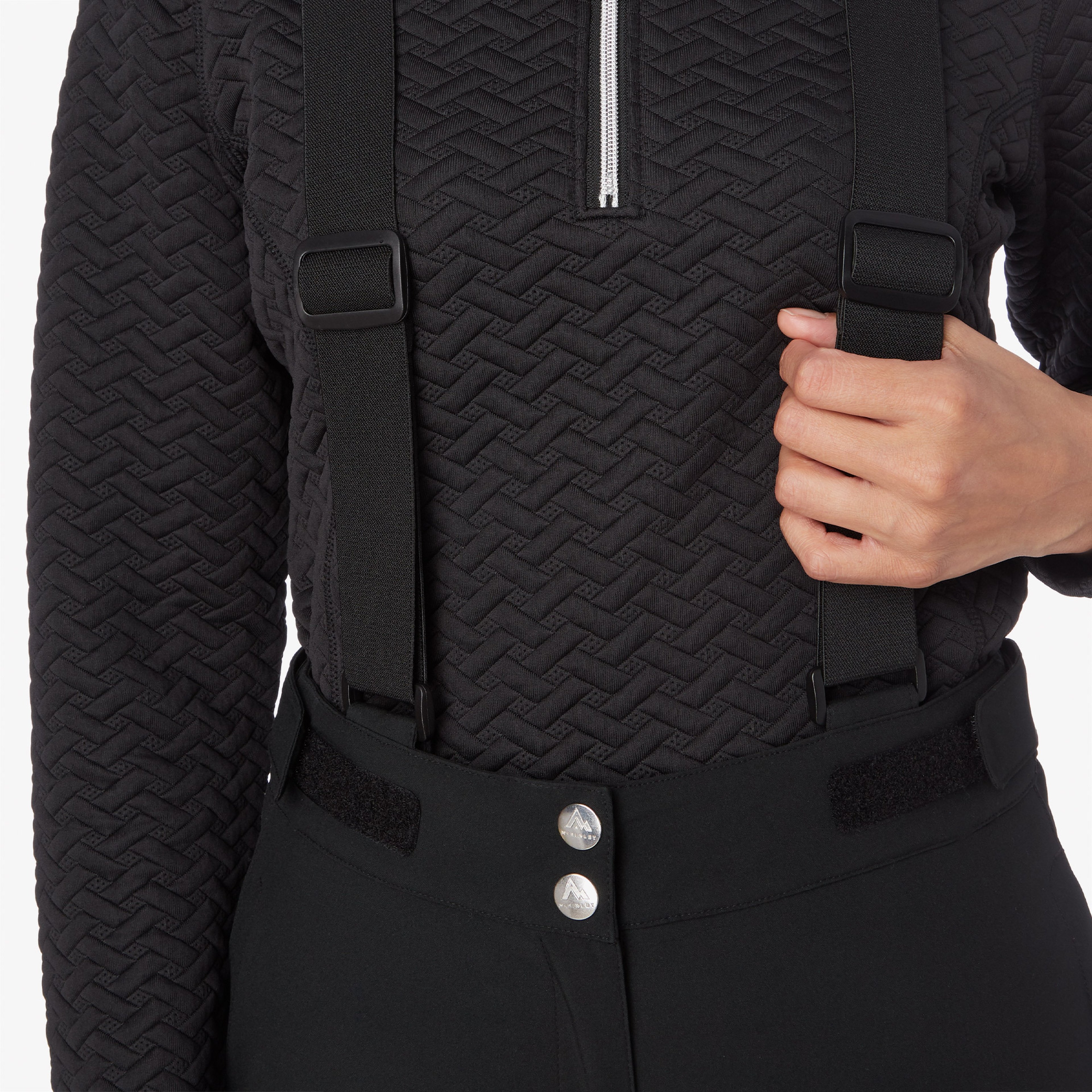 Mc Kinley Dina II Kadın Siyah Askılı Kayak Pantolonu