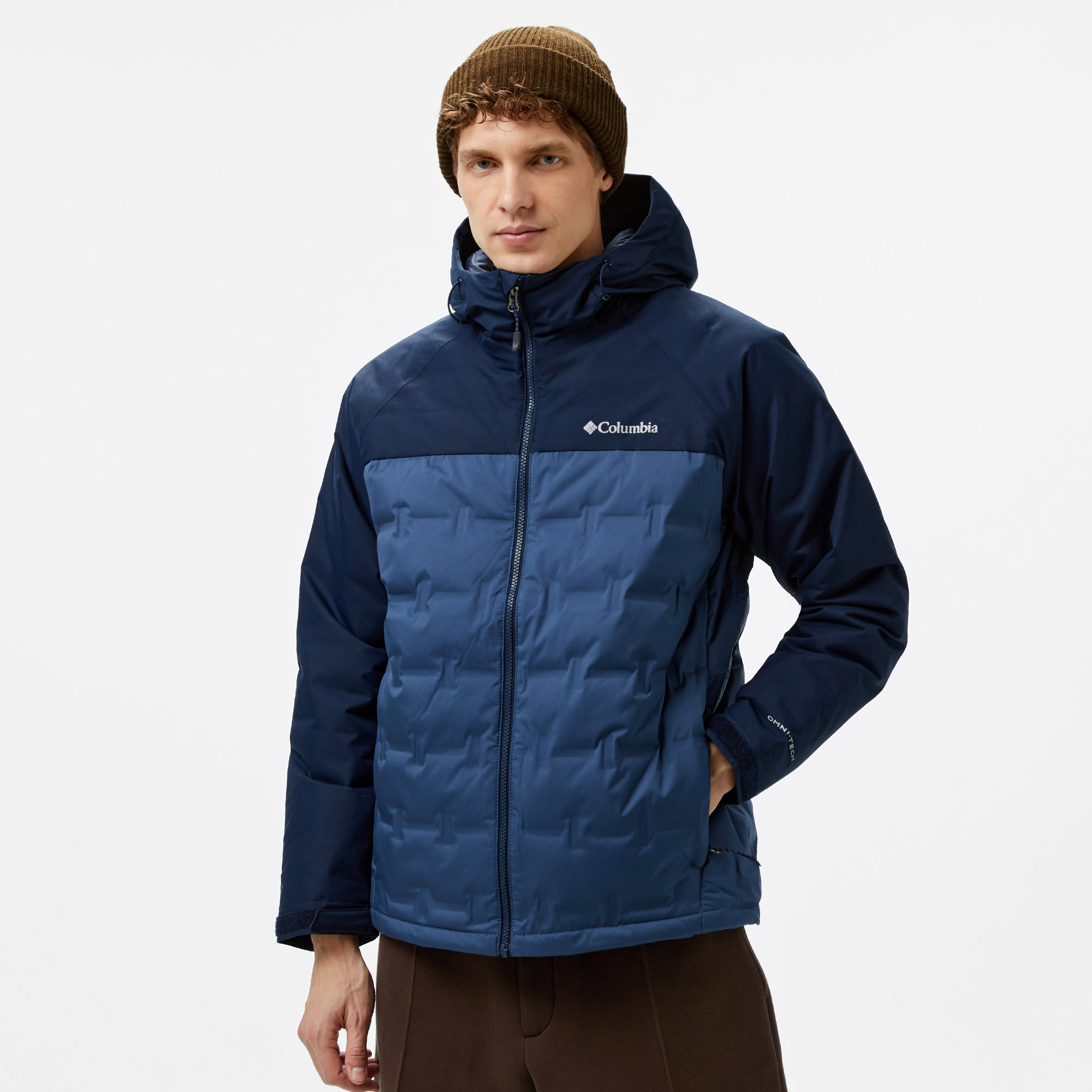 Columbia Grand Trek III Down Hooded Erkek Mavi MontXLWM7857| Occasion