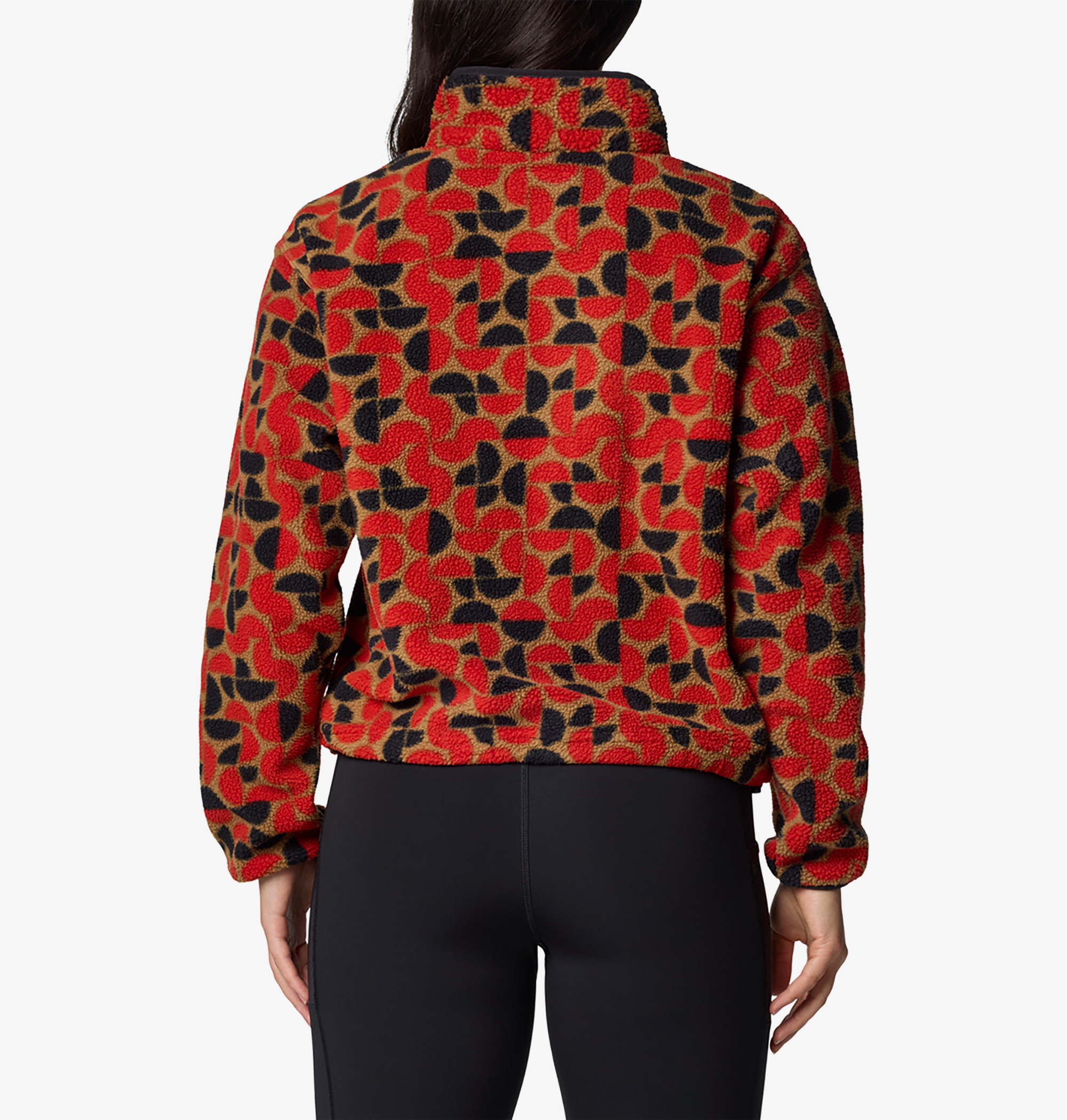 Columbia Helvetia Iı Printed Cropped Half Snap Kadın Kırmızı Polar