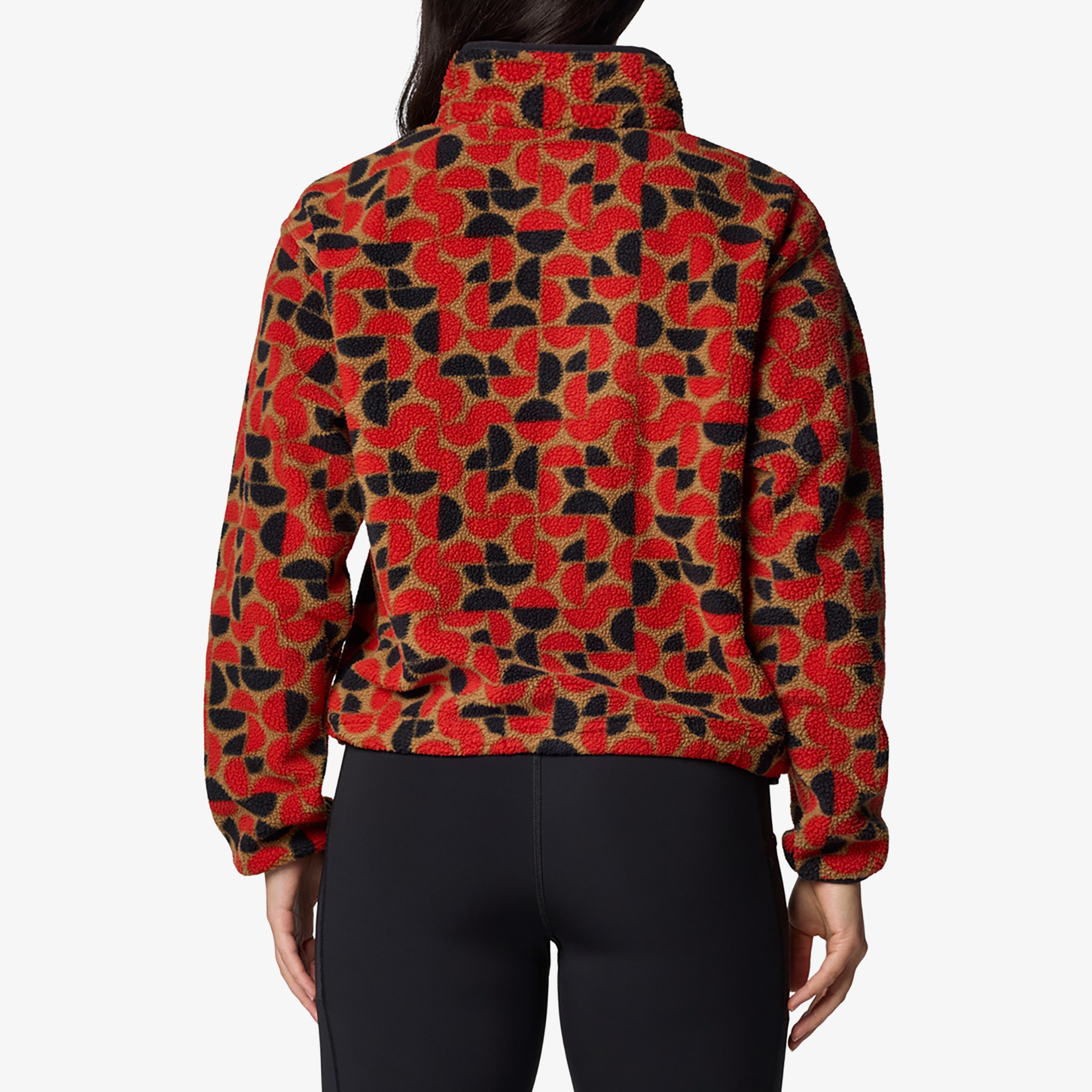 Columbia Helvetia Iı Printed Cropped Half Snap Kadın Kırmızı Polar Üst