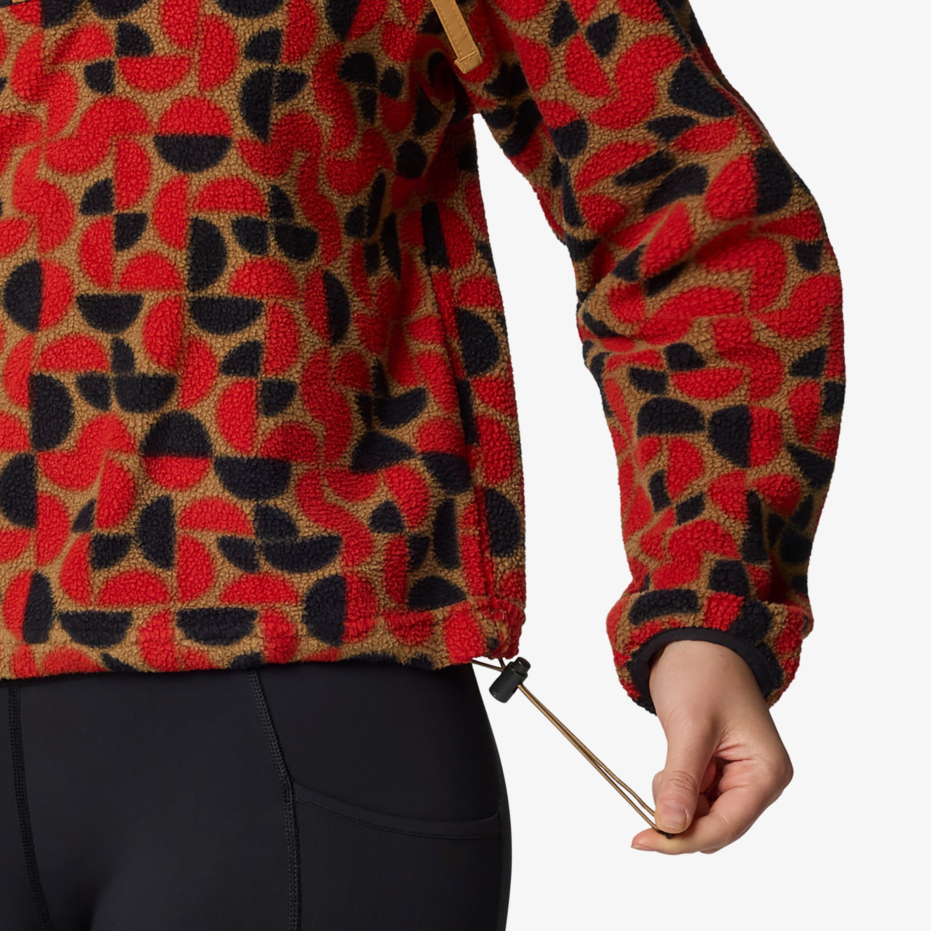 Columbia Helvetia Iı Printed Cropped Half Snap Kadın Kırmızı Polar Üst