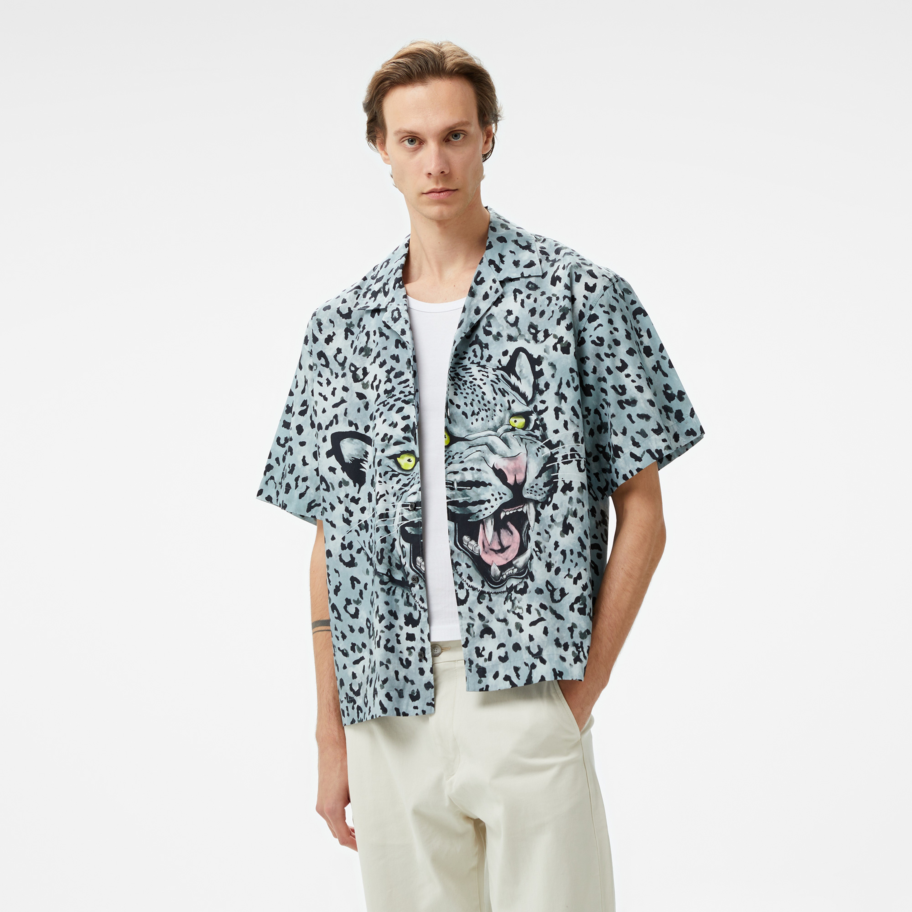 Hugo Egeeno Erkek Gri Gömlek