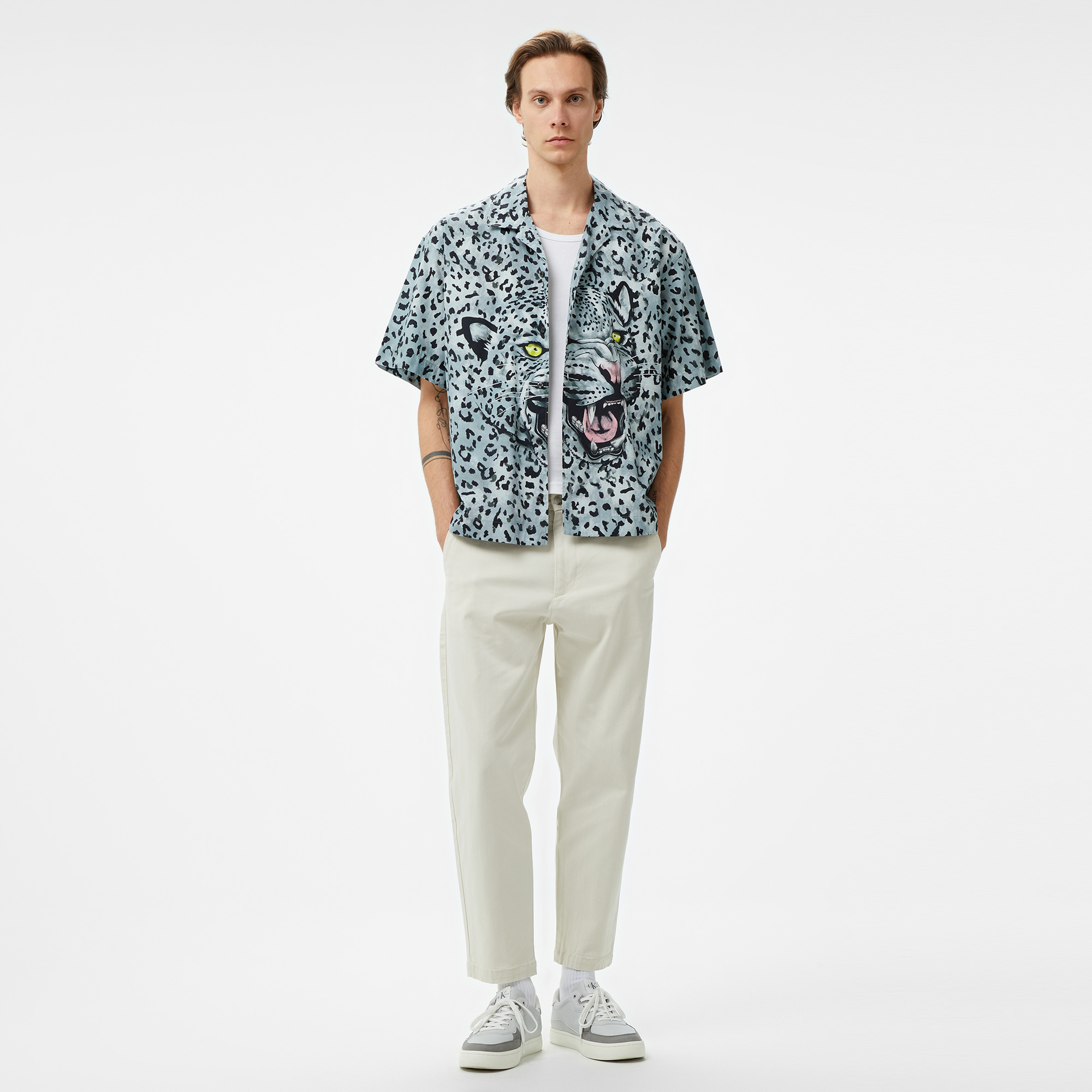 Hugo Egeeno Erkek Gri Gömlek