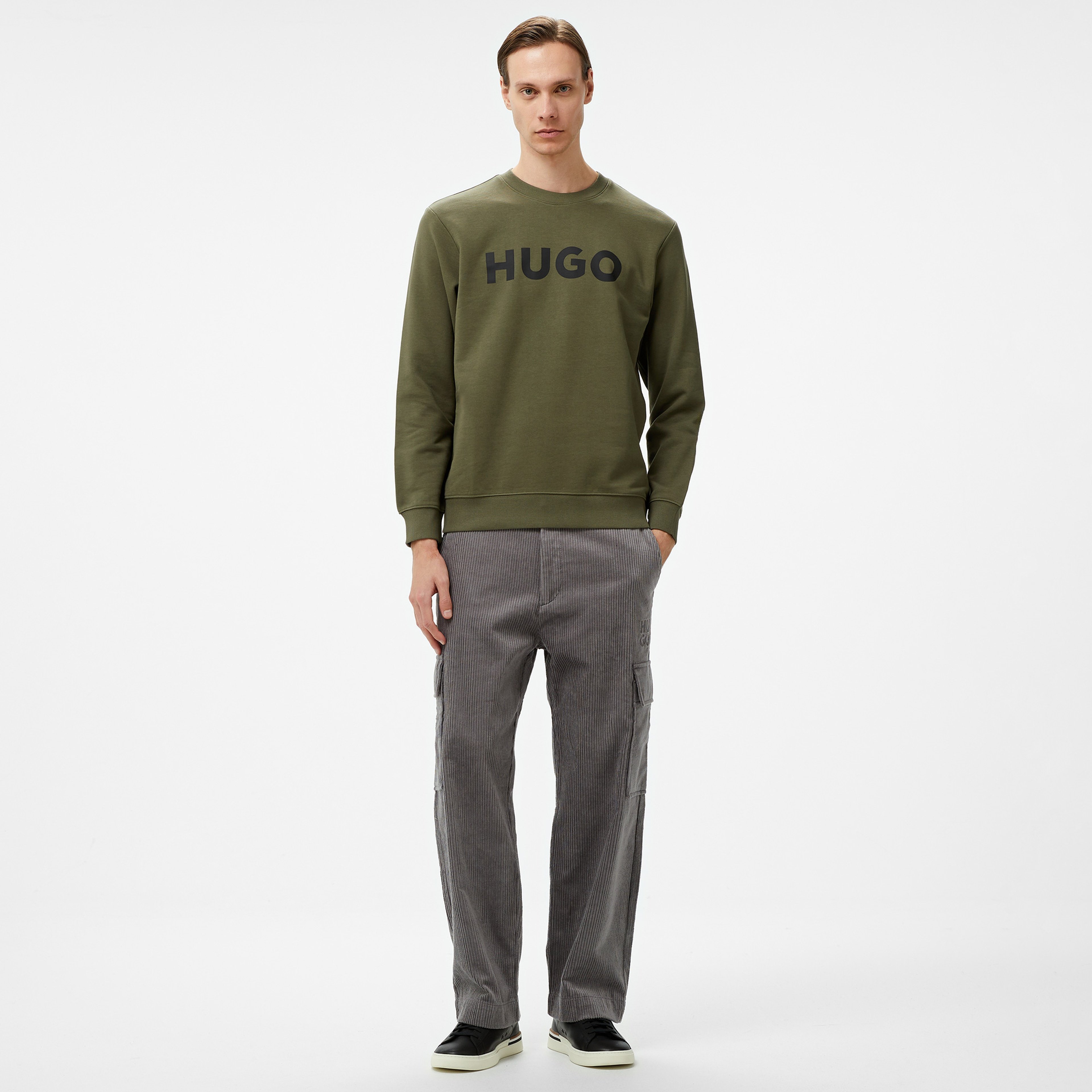 Hugo Dem Erkek Haki Sweatshirt