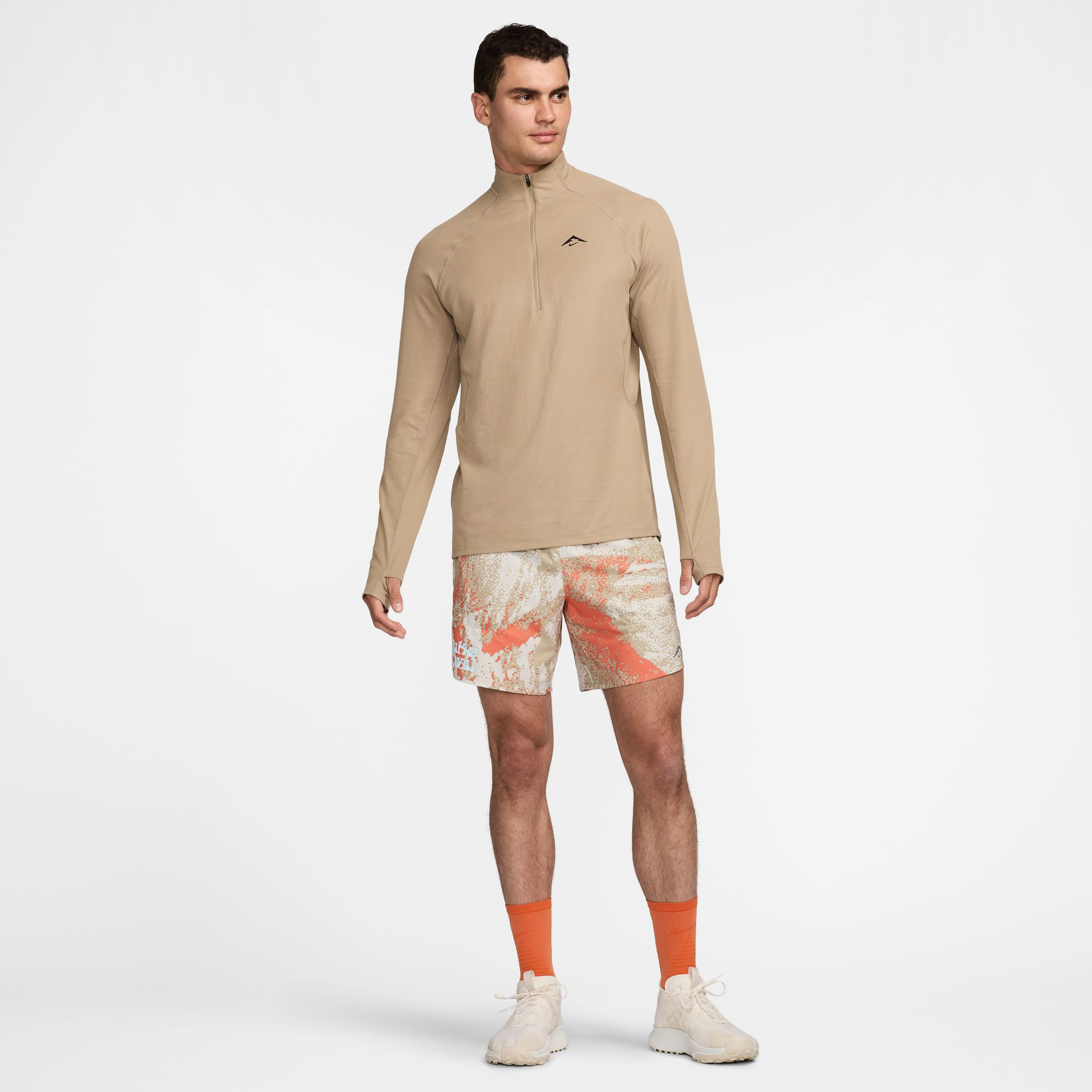 adidas Trail Dri-Fit 1/2 Zip Erkek Kahverengi Antrenman Üstü