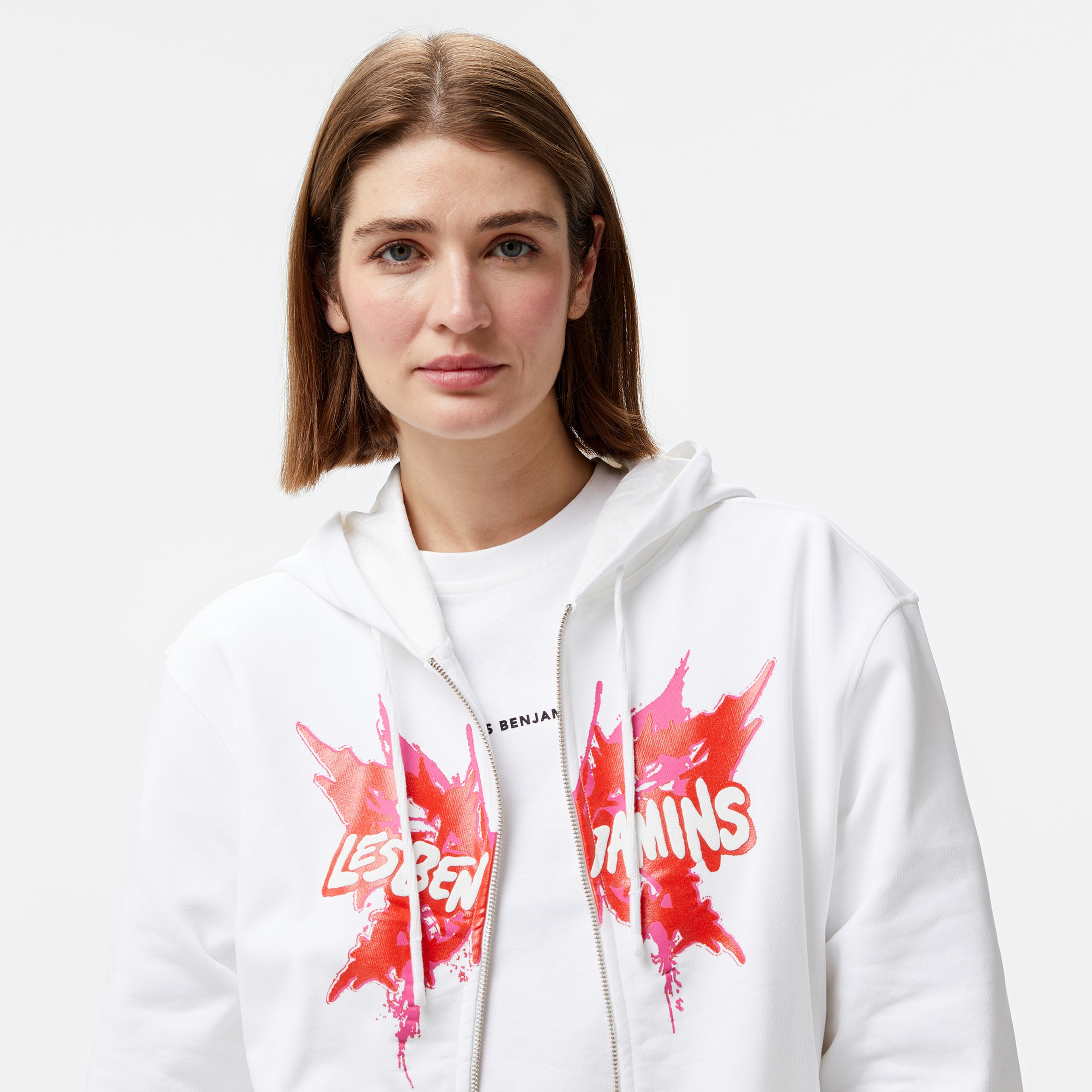 Les Benjamins 003 Kadın Beyaz Sweatshirt