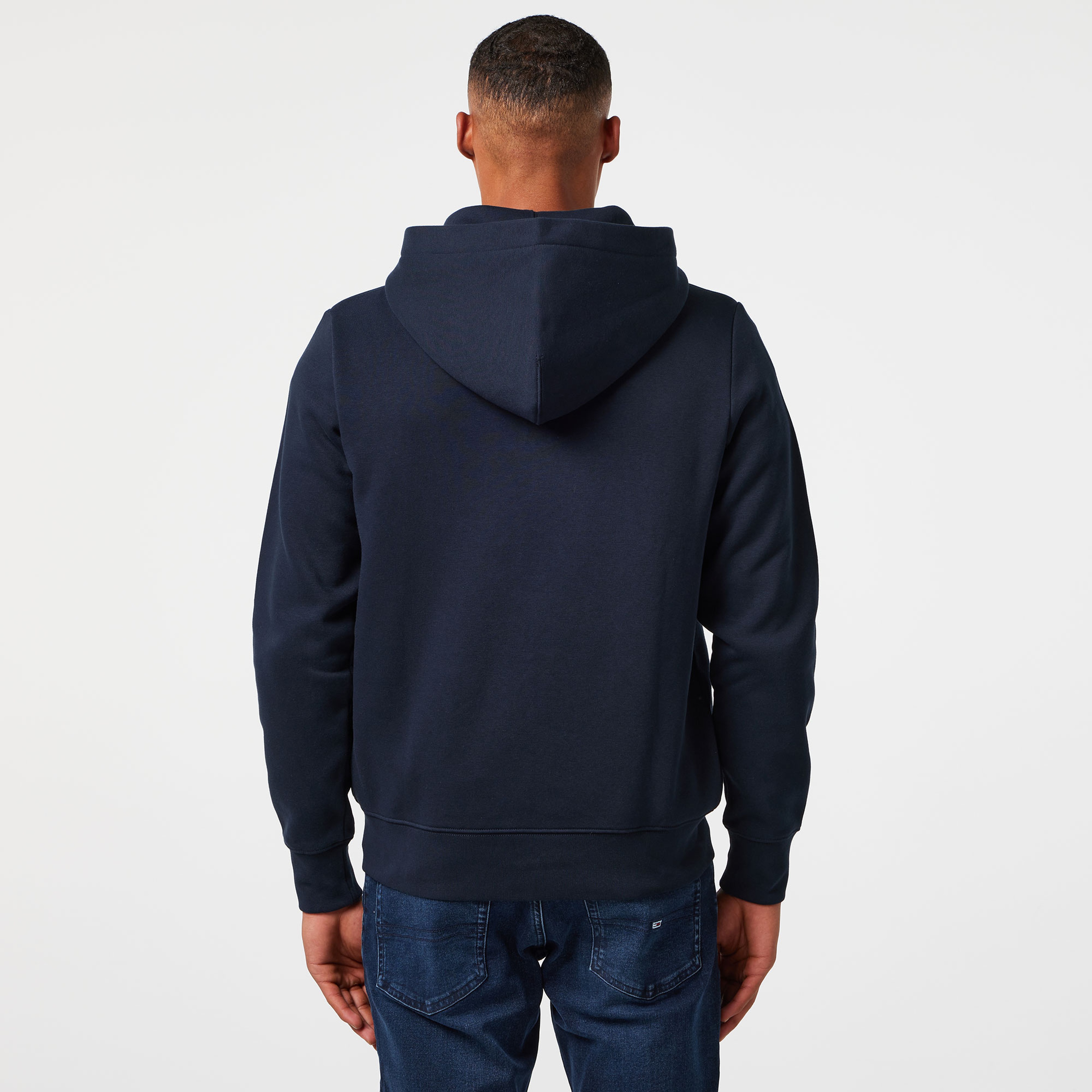 Tommy Hilfiger Roundall Hooded Zip Through Erkek Mavi Hoodie