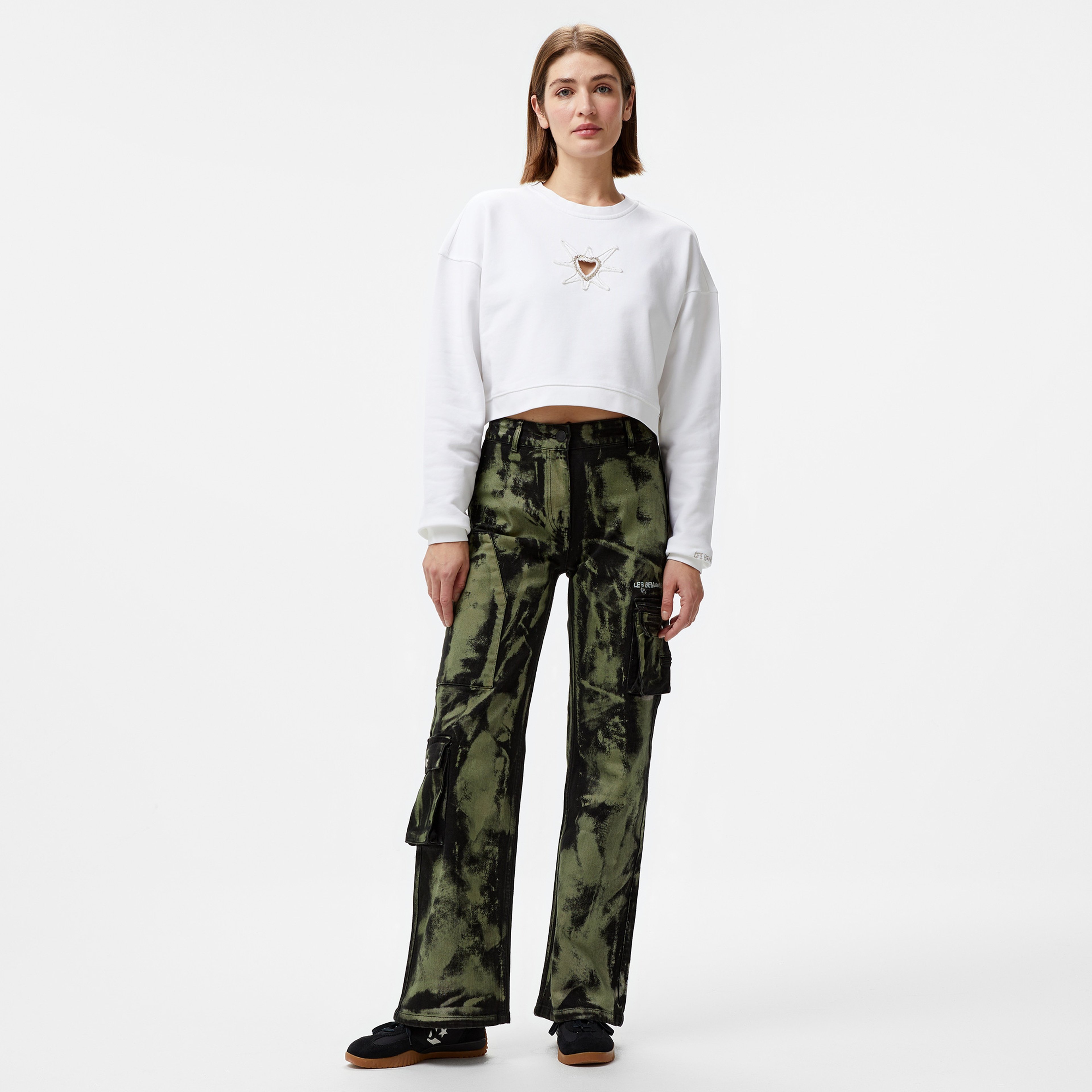 Les Benjamins 005 Kadın Beyaz Sweatshirt