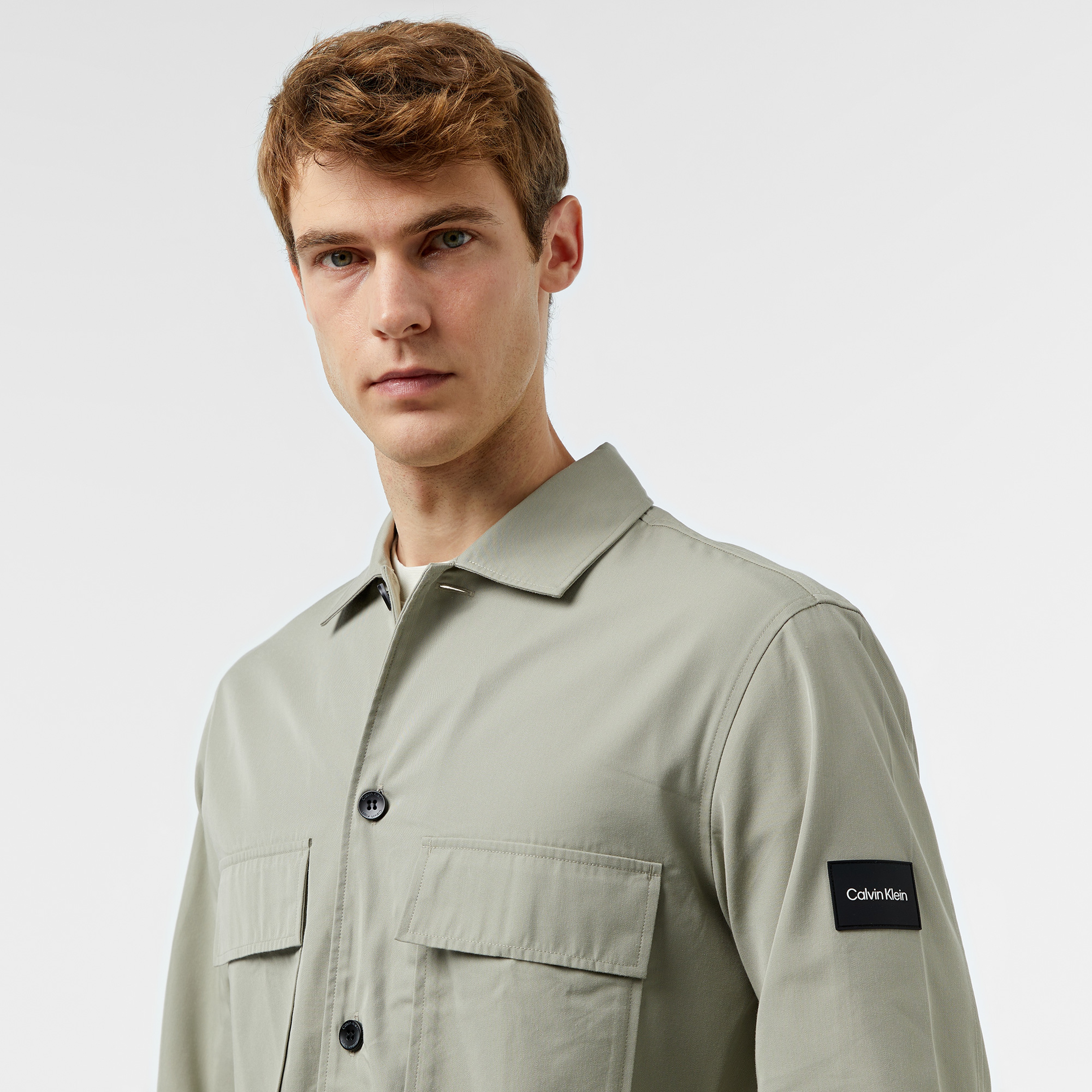 Calvin Klein Erkek Gri Gömlek