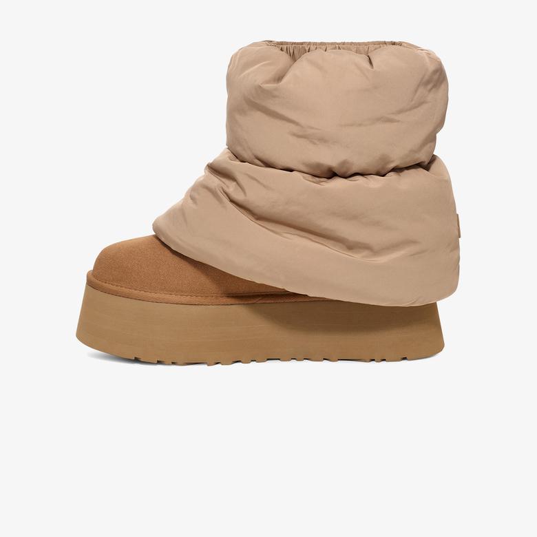 UGG Classic Mini Dipper Puffer Kadın Taba Bot