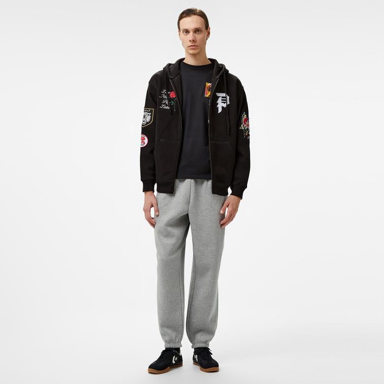 Primitive Temptation Zip Hood Erkek Siyah Sweatshirt