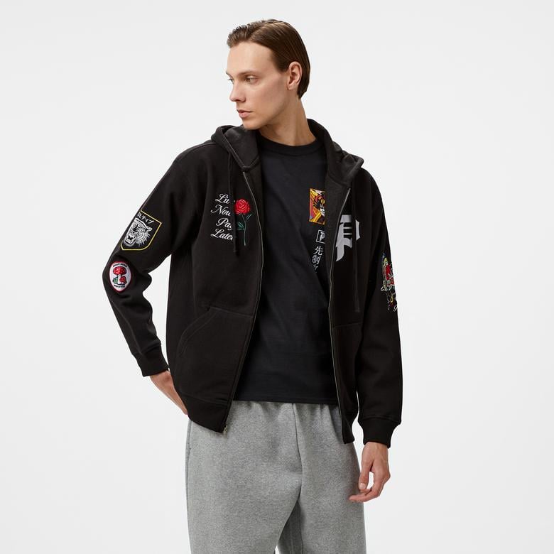 Primitive Temptation Zip Hood Erkek Siyah Sweatshirt