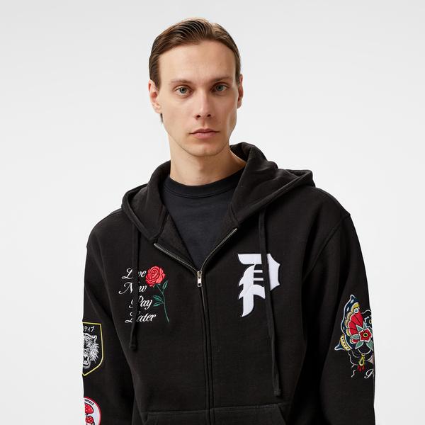 Primitive Temptation Zip Hood Erkek Siyah Sweatshirt