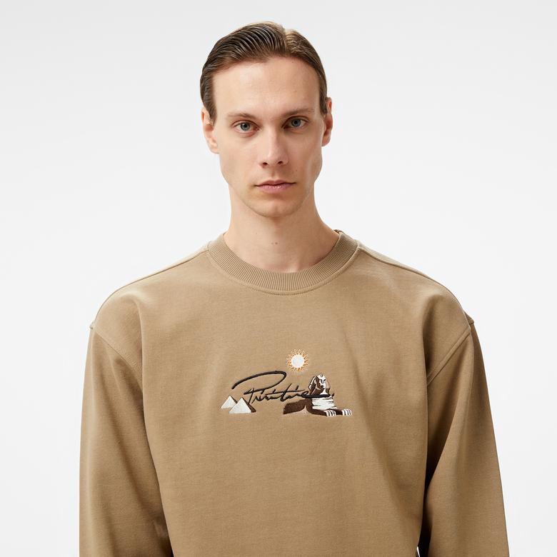 Primitive Passage Crewneck Erkek Bej Sweatshirt
