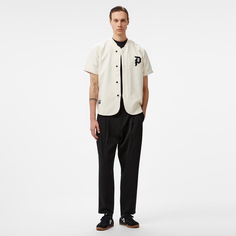 Primitive Hiro Baseball Jersey Erkek Krem Gömlek
