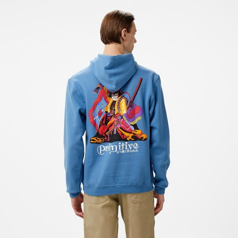 Primitive In Peace Hood Erkek Mavi Sweatshirt