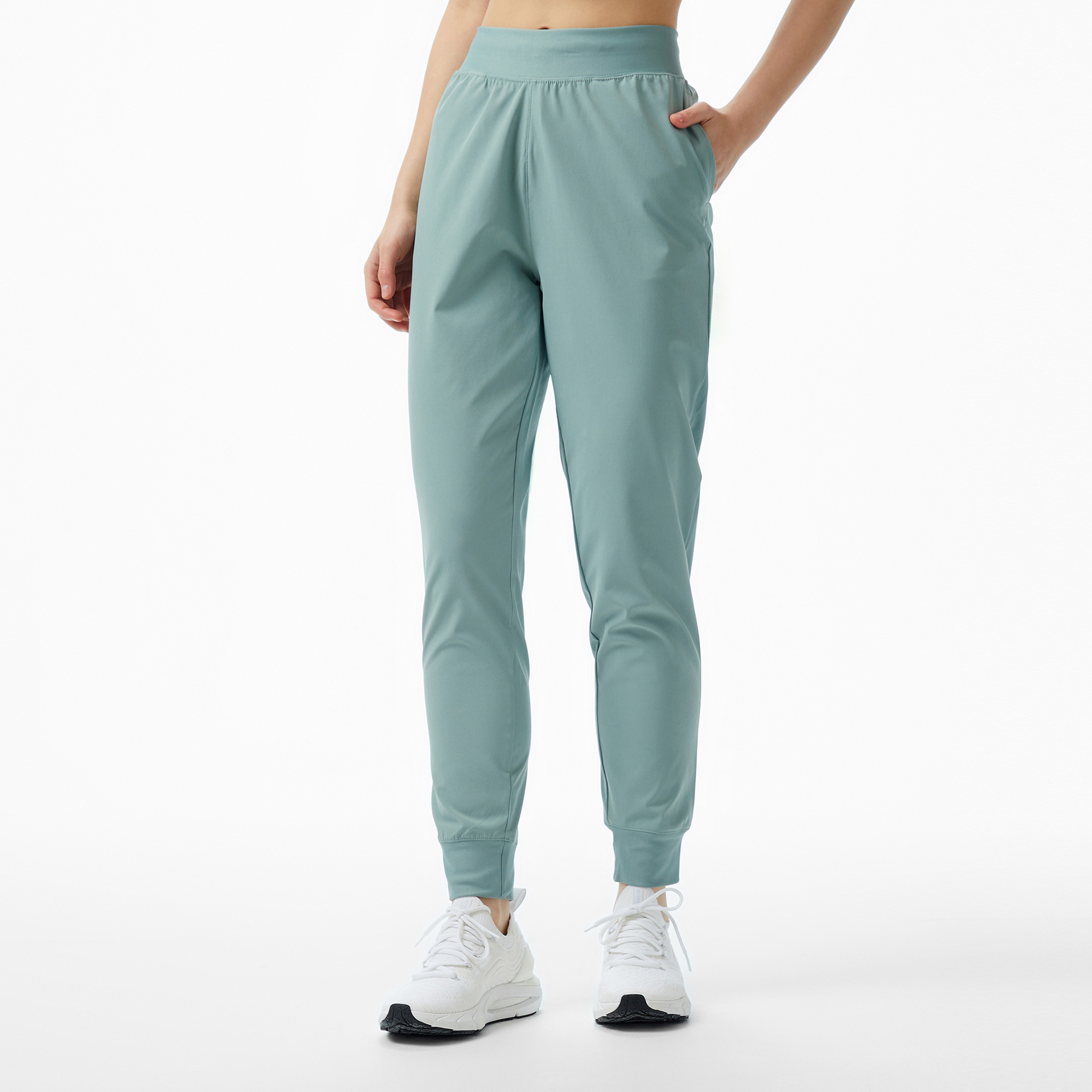 Under Armour Rival Hi Rise Woven Kadın Yeşil Eşofman Altı