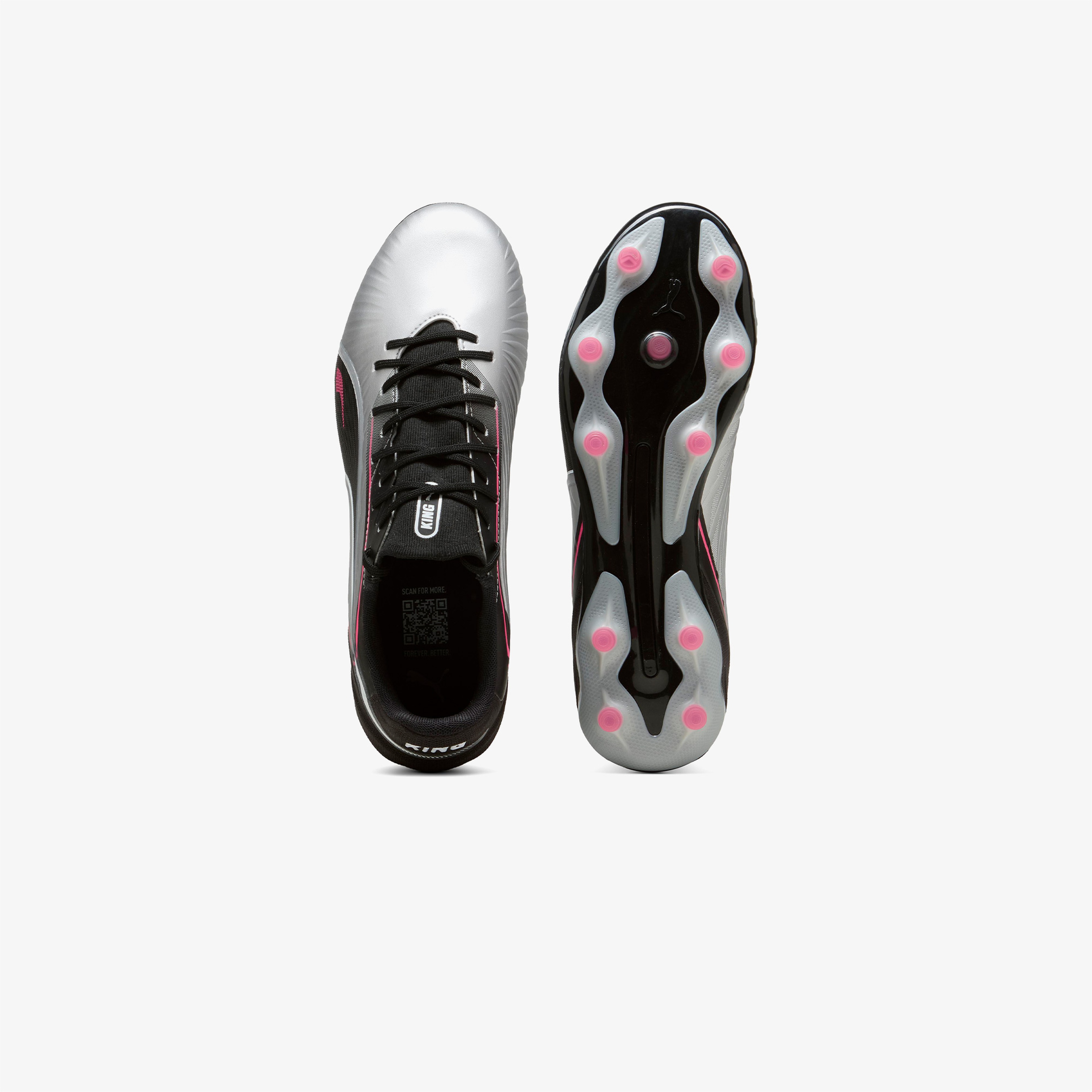 Puma King Match Fg/Ag Erkek Gri Çim Saha Kramponu