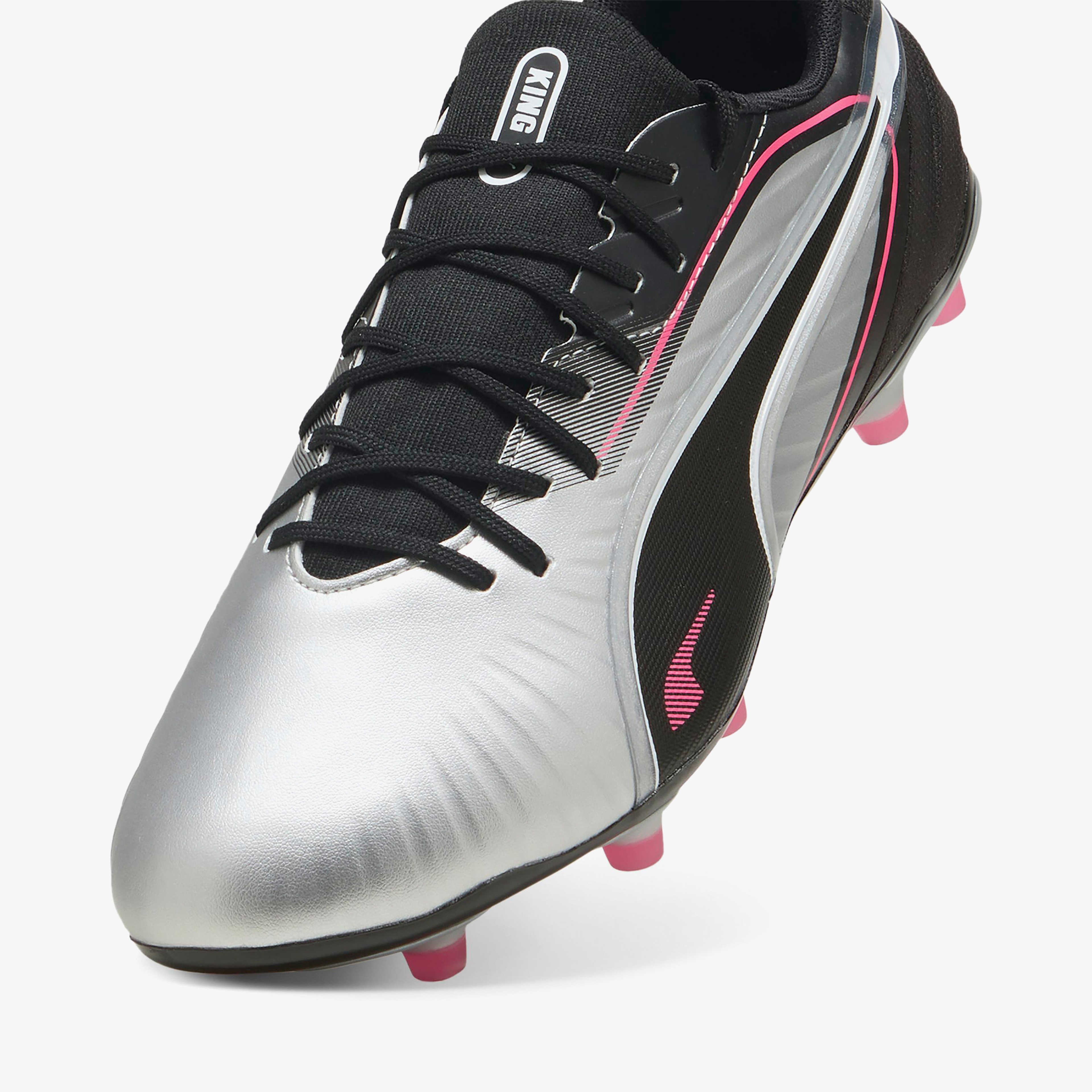 Puma King Match Fg/Ag Erkek Gri Çim Saha Kramponu