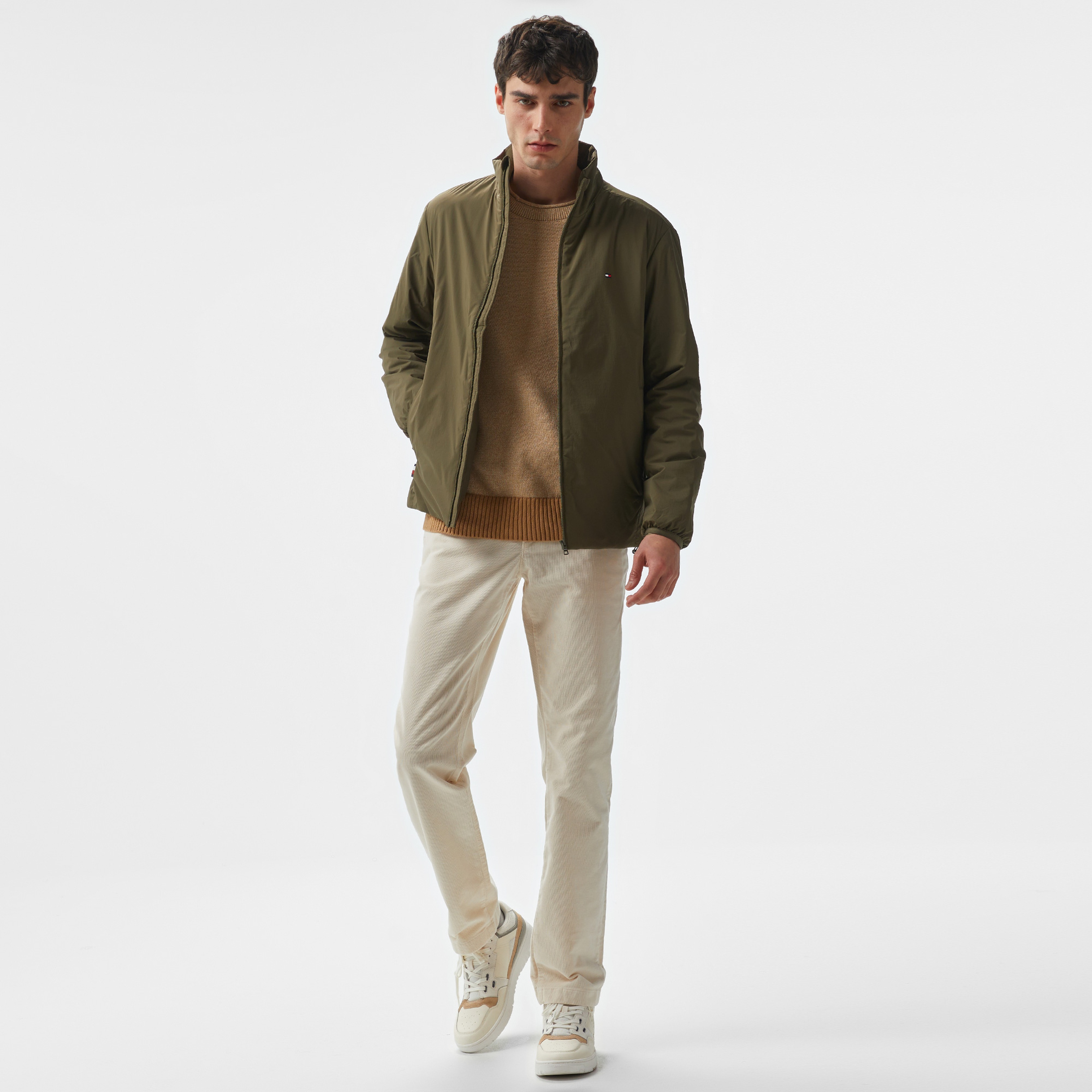 Tommy Hilfiger Lightweight Blouson Erkek Haki Ceket