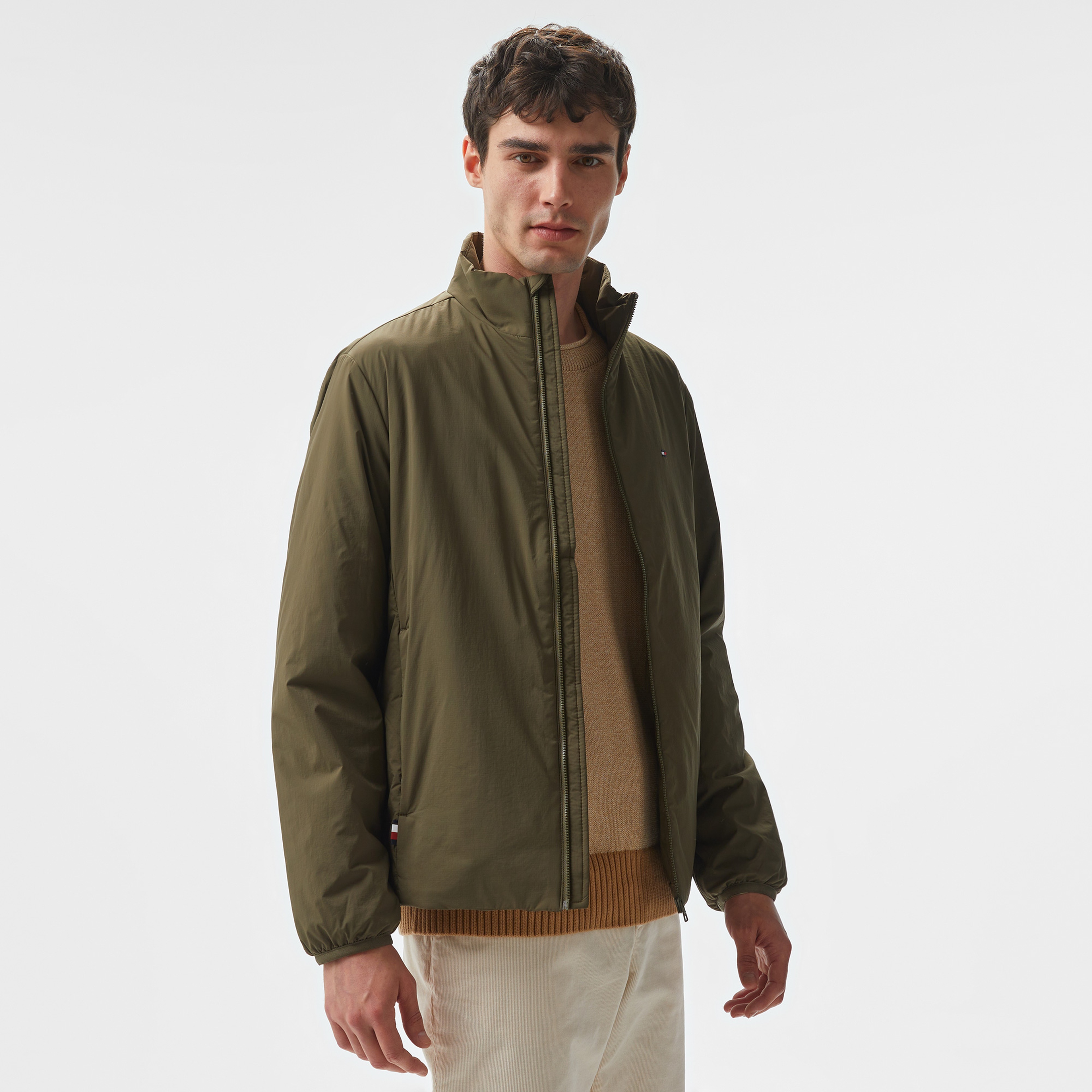 Tommy Hilfiger Lightweight Blouson Erkek Haki Ceket