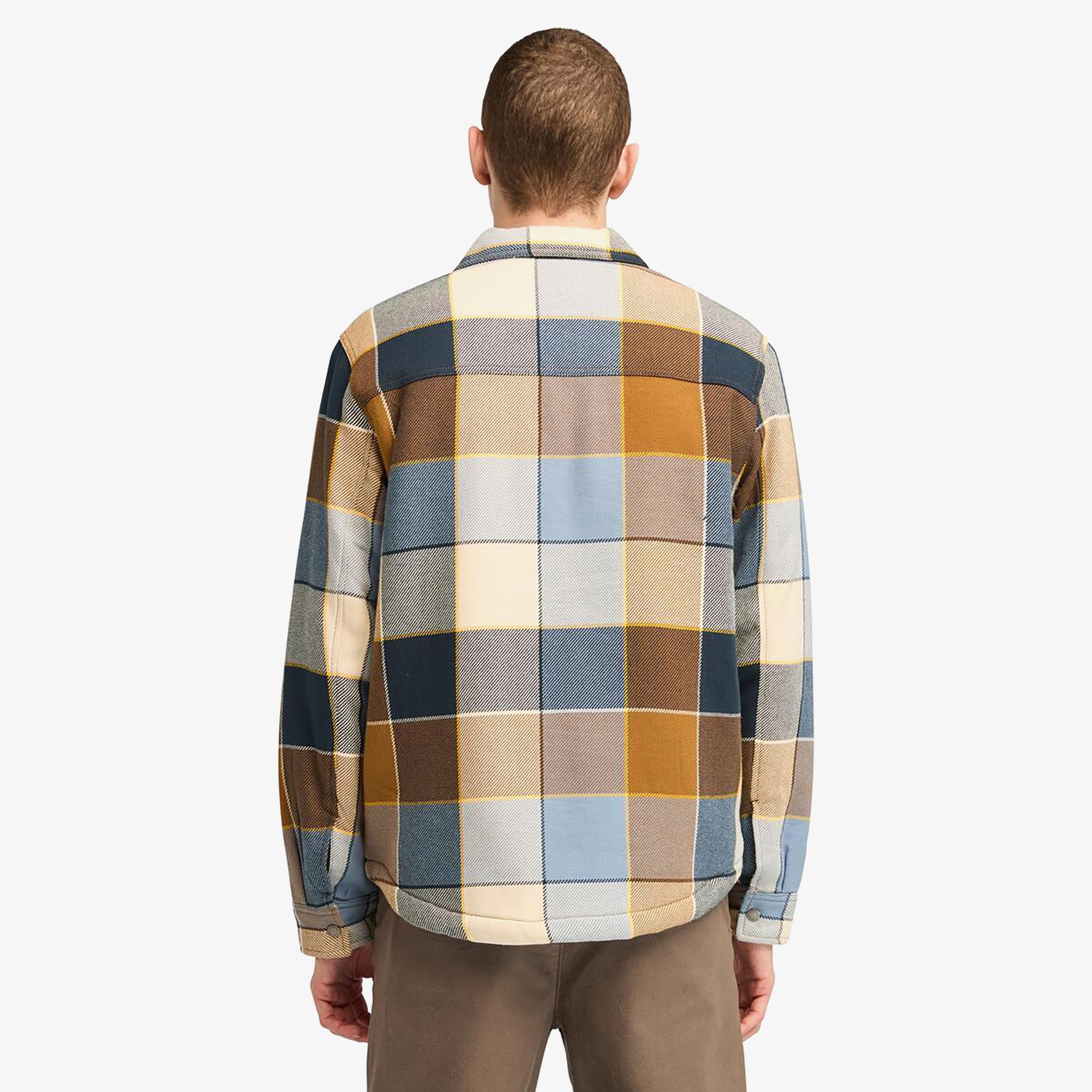 Timberland Sherpa Lined Plaid Erkek Krem Rengi Ceket