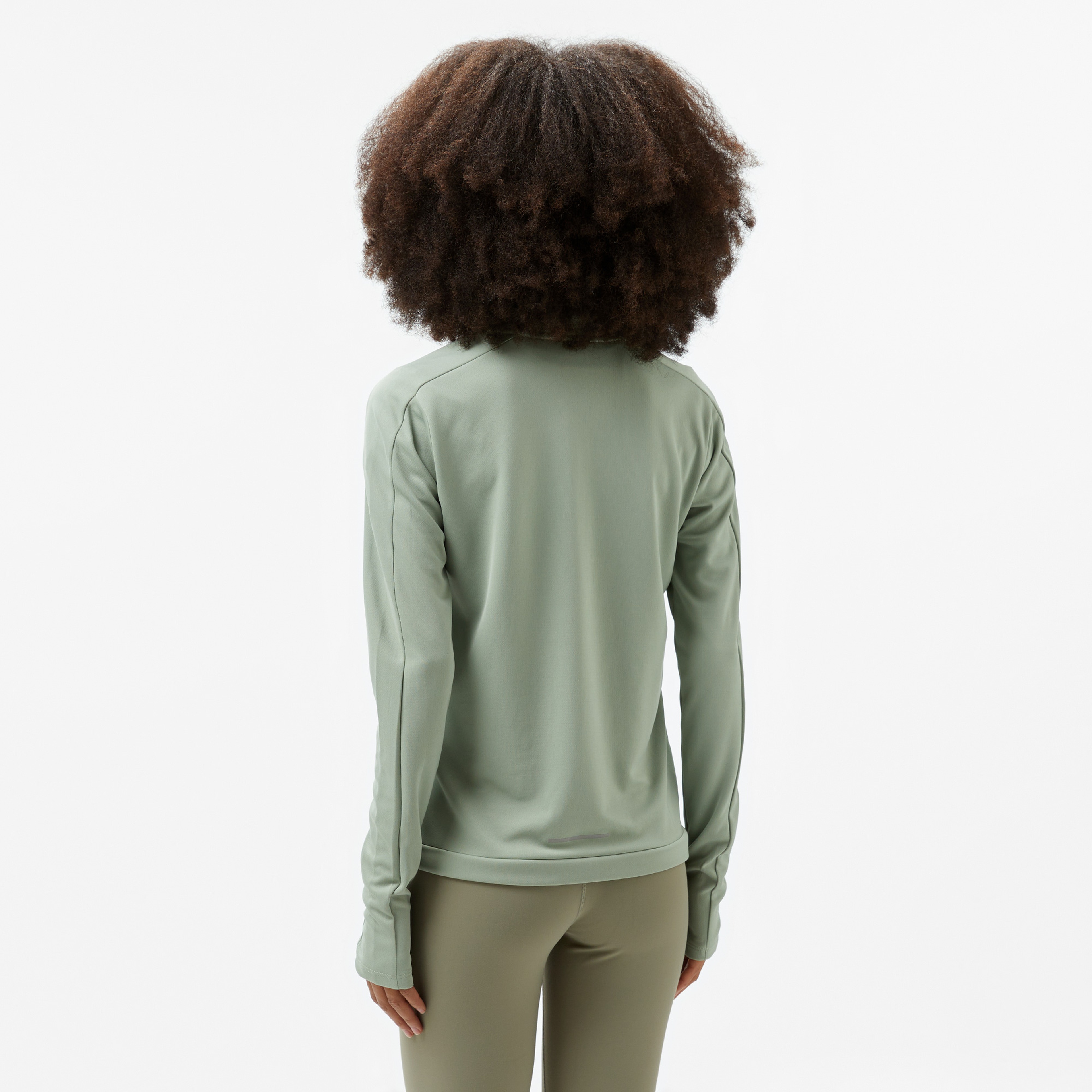 Nike Dri-Fit Pacer Kadın Yeşil Uzun Kollu T-Shirt