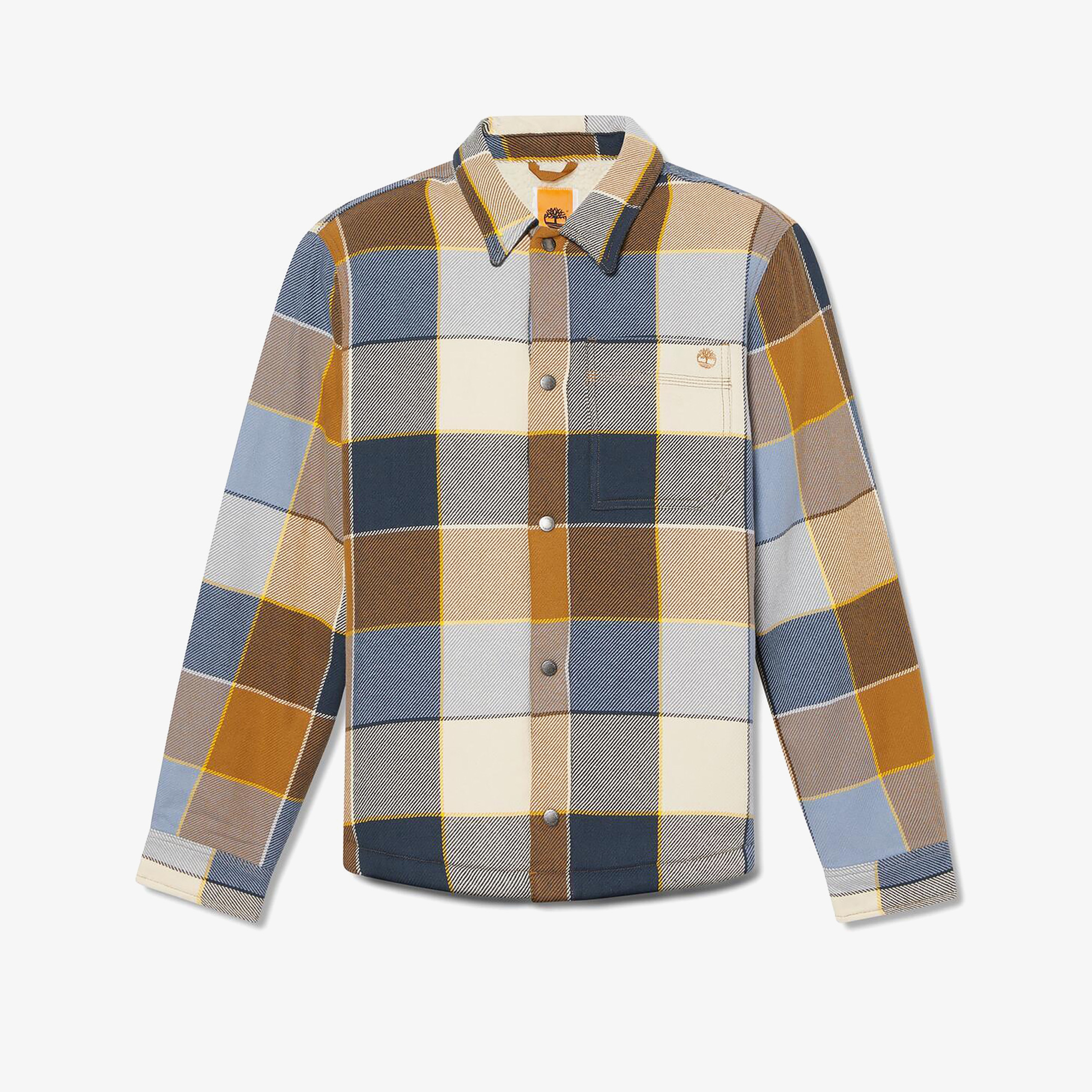 Timberland Sherpa Lined Plaid Erkek Krem Rengi Ceket