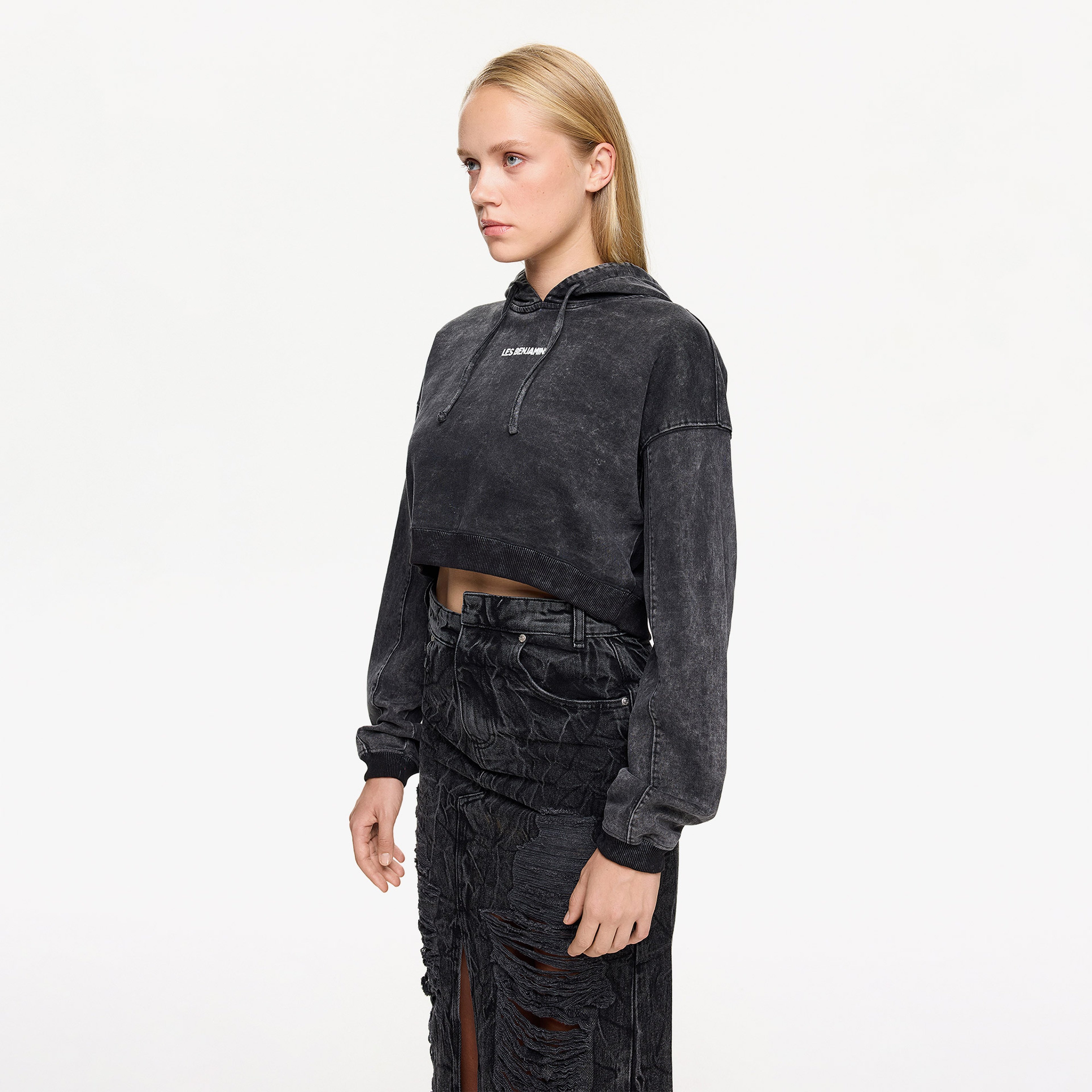 Les Benjamins 007 Kadın Siyah Sweatshirt