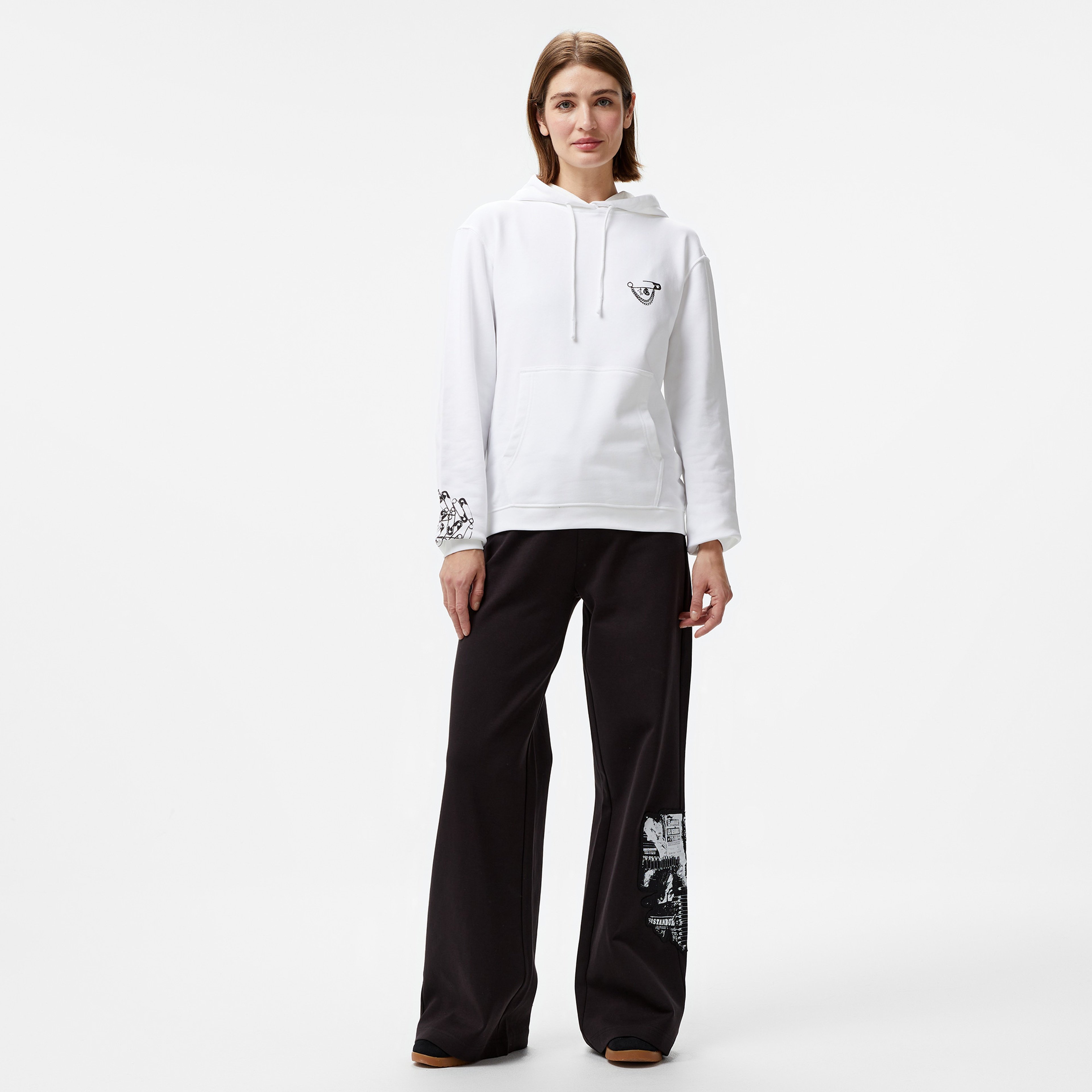 Les Benjamins 003 Kadın Beyaz Sweatshirt