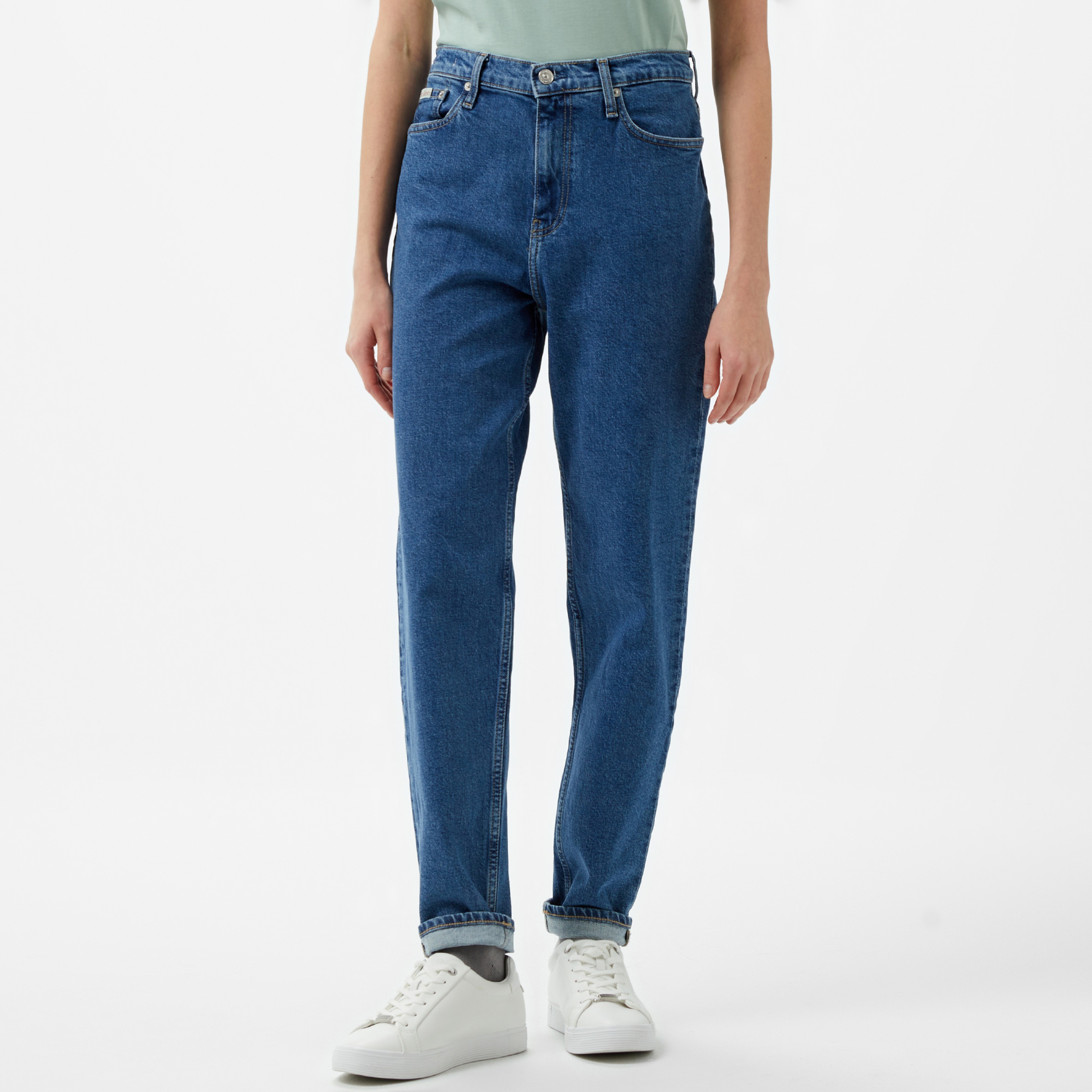 Calvin Klein Jeans Mom Kadın Mavi Jean