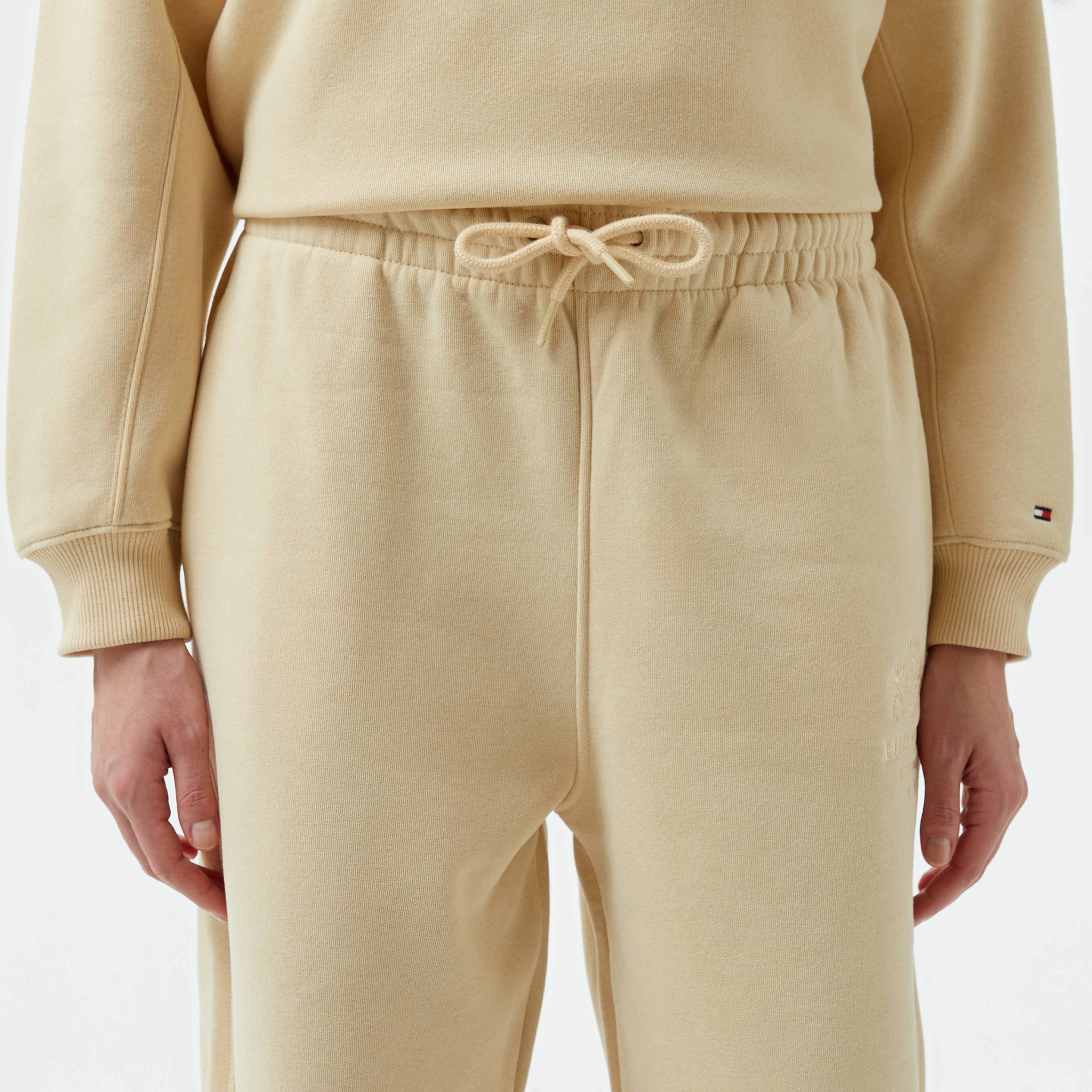 Tommy Hilfiger Varsity Crest Kadın Bej Eşofman Altı