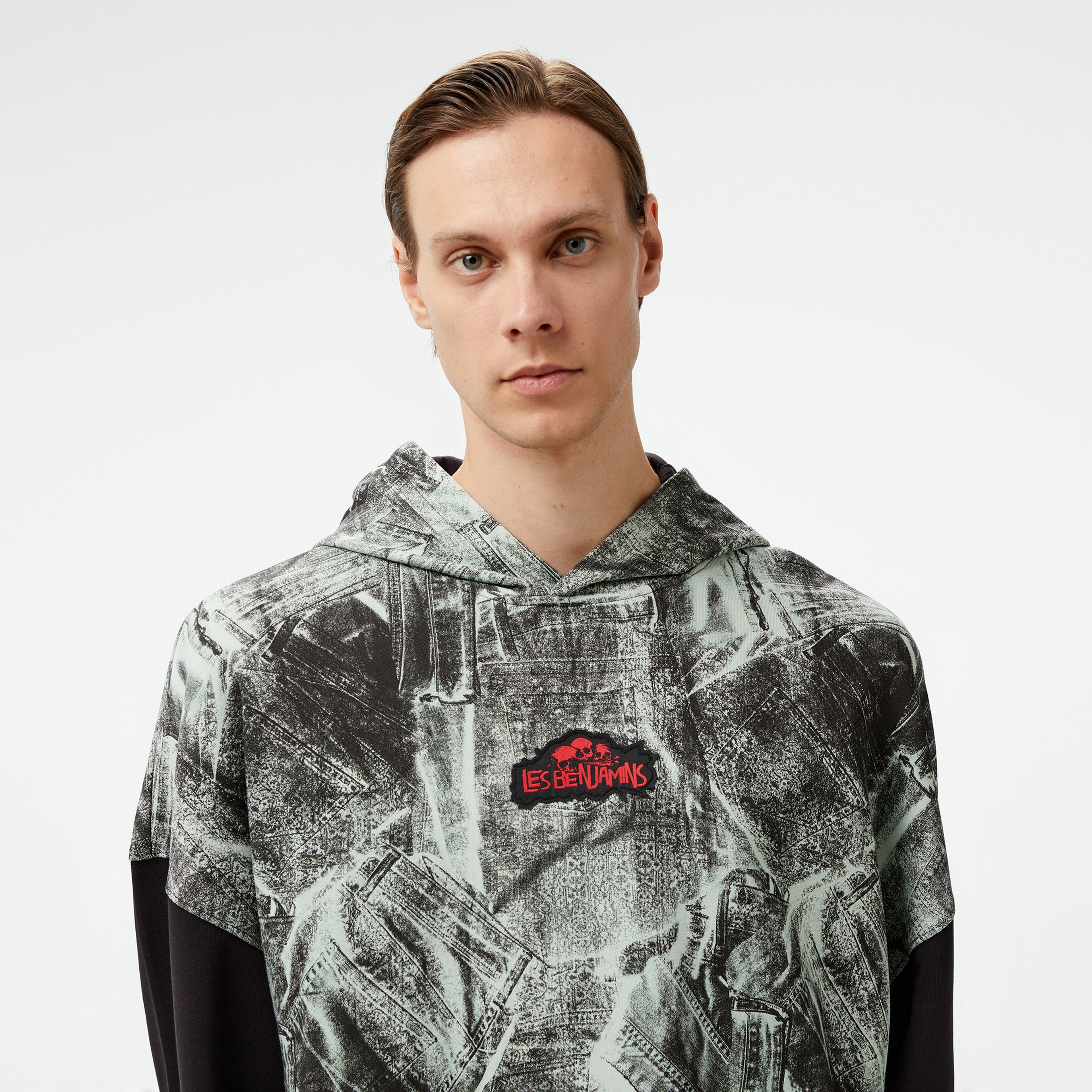 Les Benjamins 016 Erkek Siyah Sweatshirt