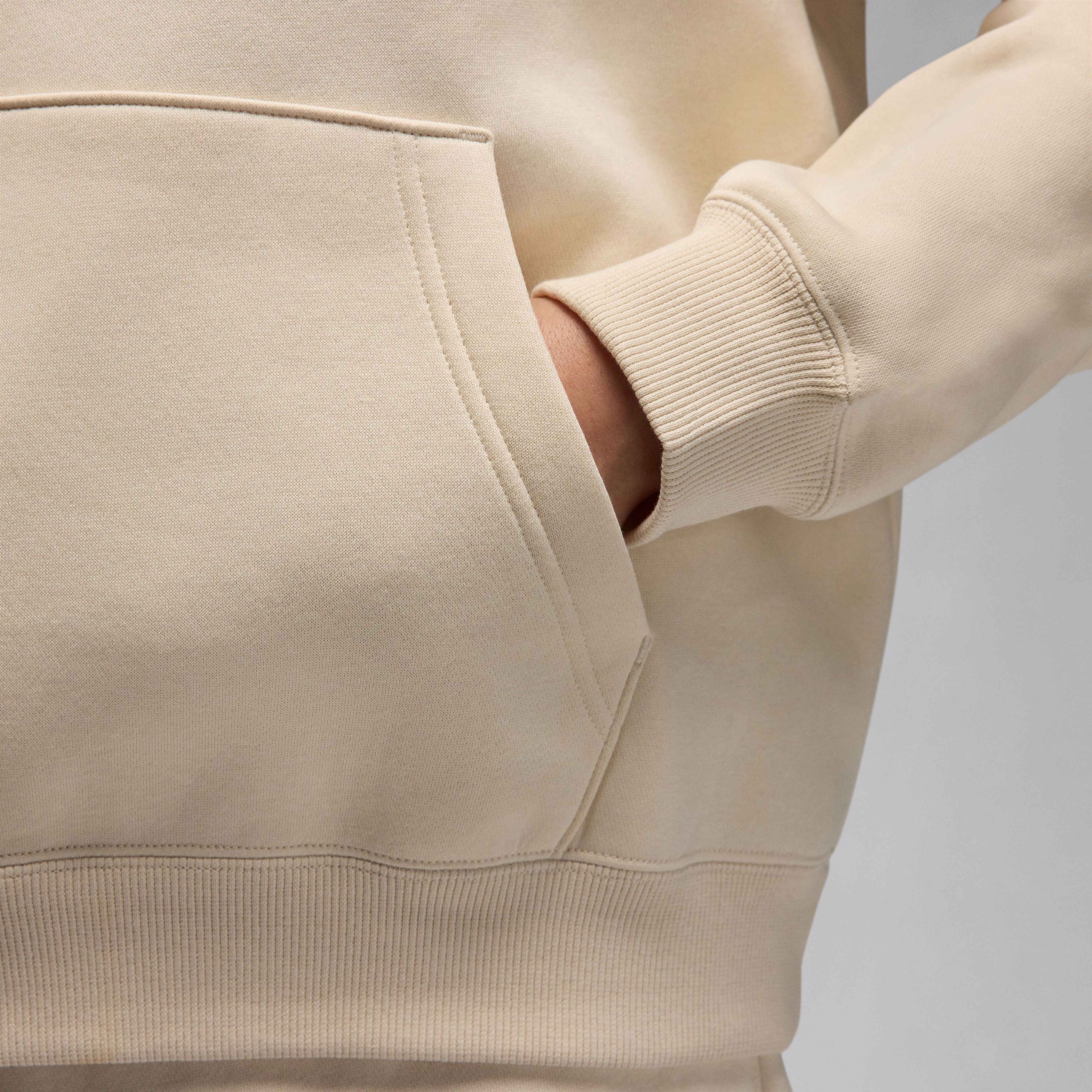 Jordan Brooklyn Fleece Kadın Bej Kapüşonlu Sweatshirt