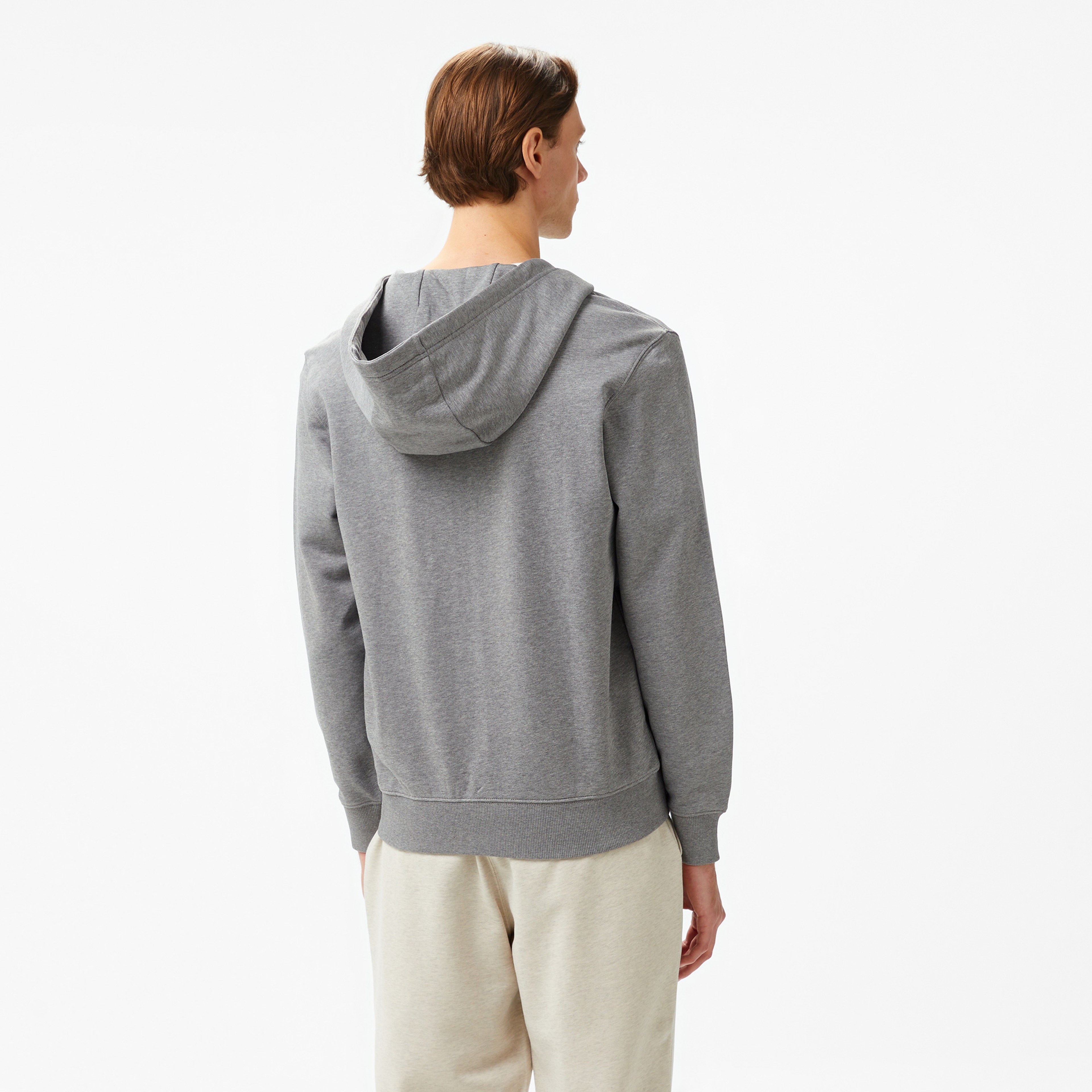Tommy Hilfiger Essential Terry Zip Through Erkek Gri Sweatshirt