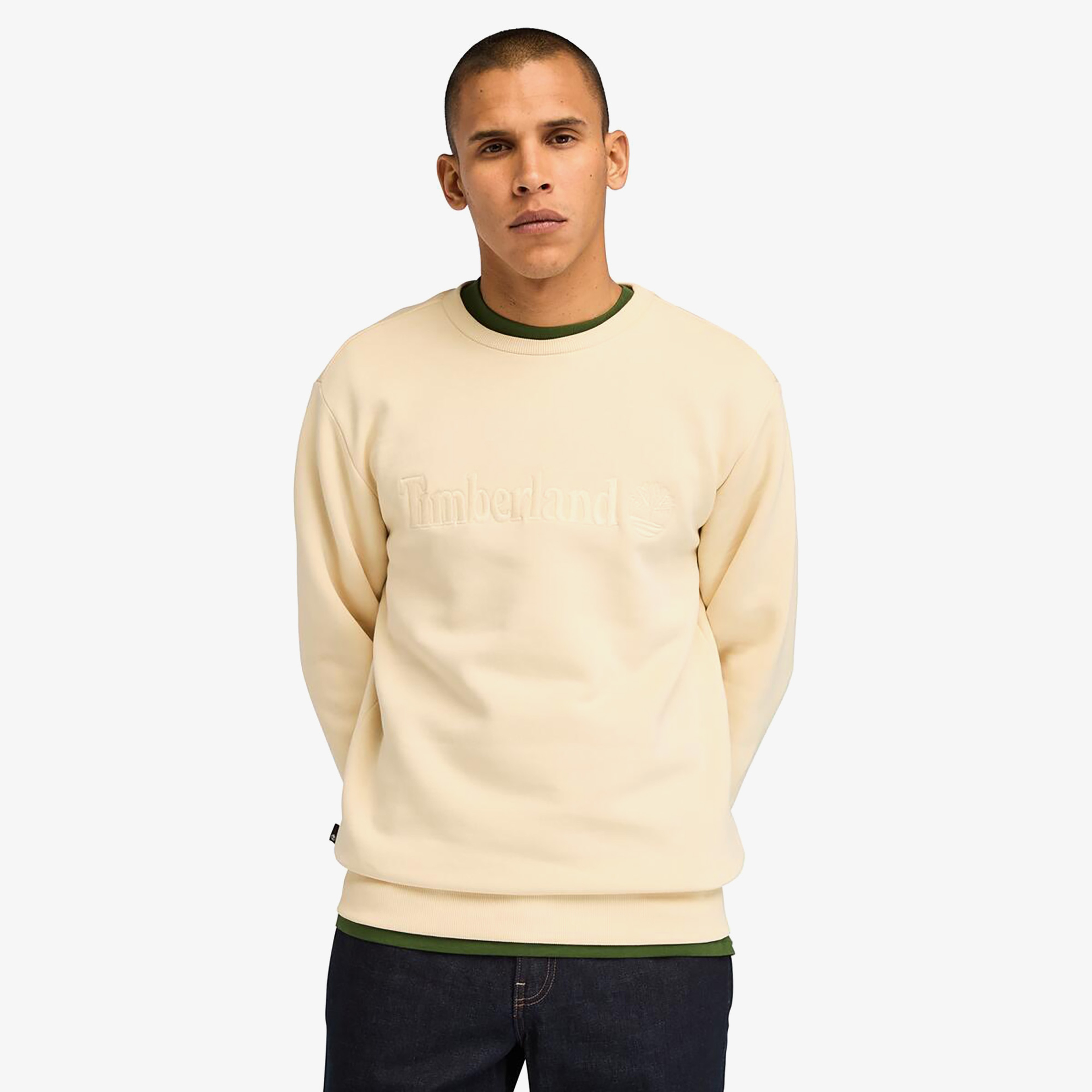 Timberland Hampthon Crew Neck Erkek Bej Sweatshirt