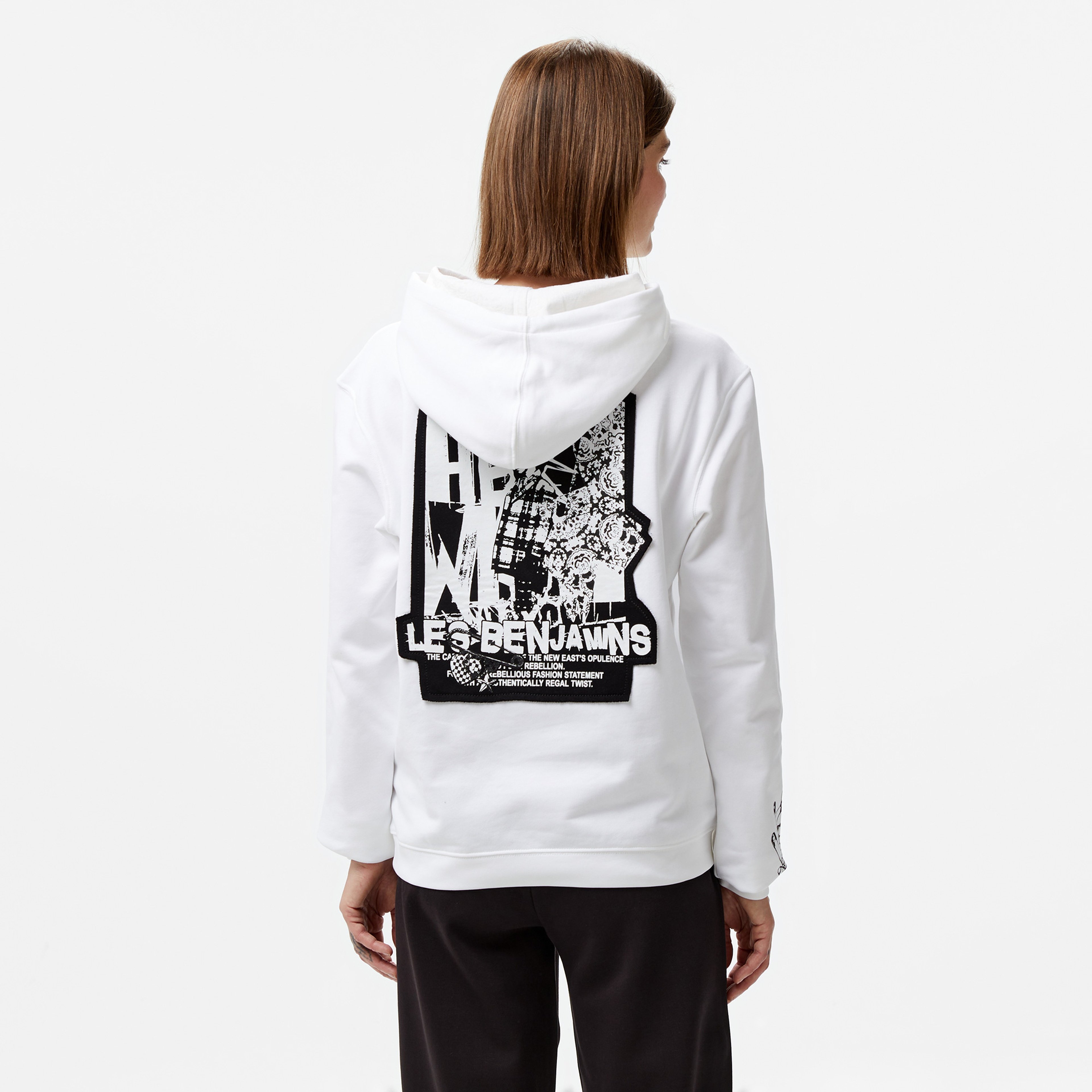 Les Benjamins 003 Kadın Beyaz Sweatshirt