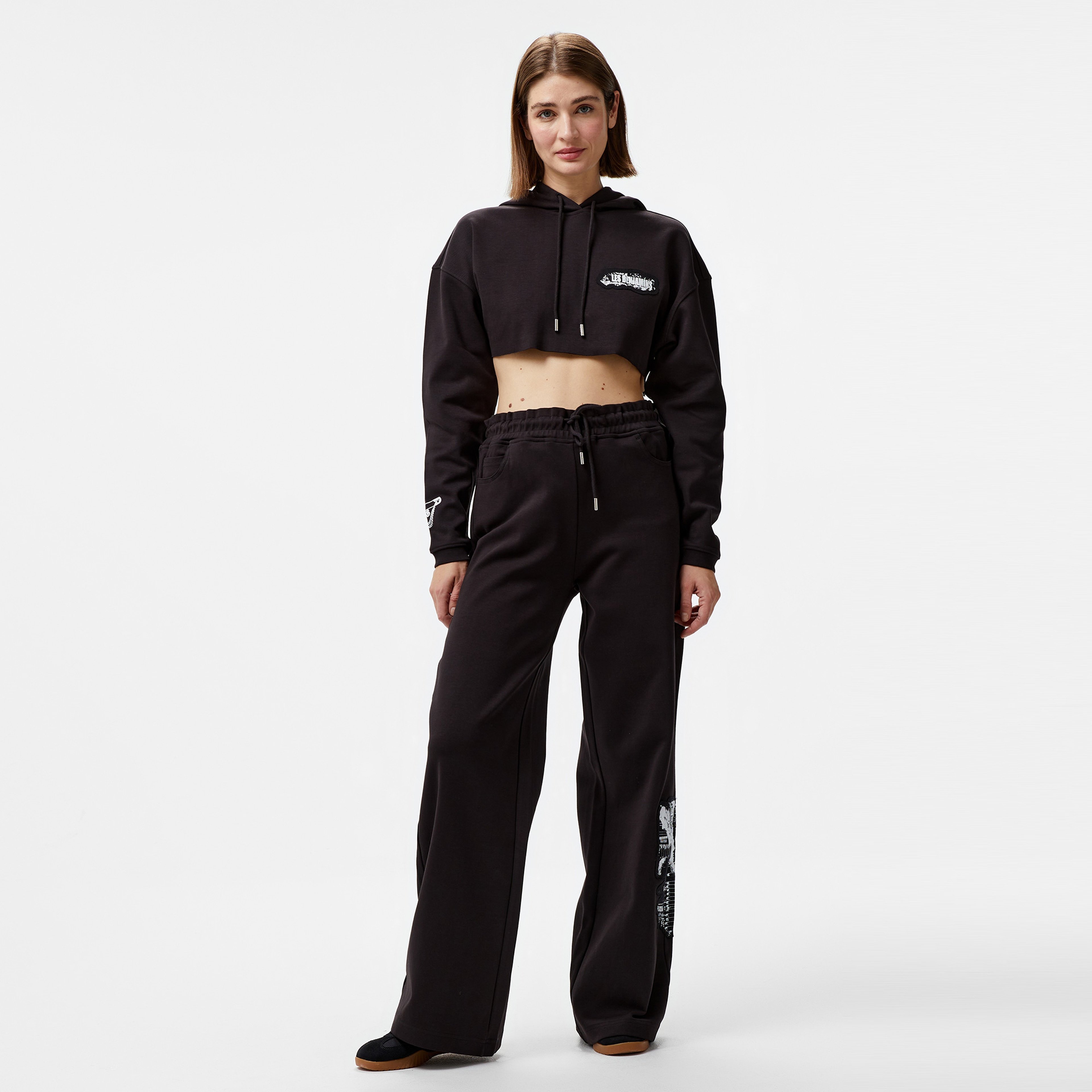 Les Benjamins 012 Kadın Siyah Sweatshirt