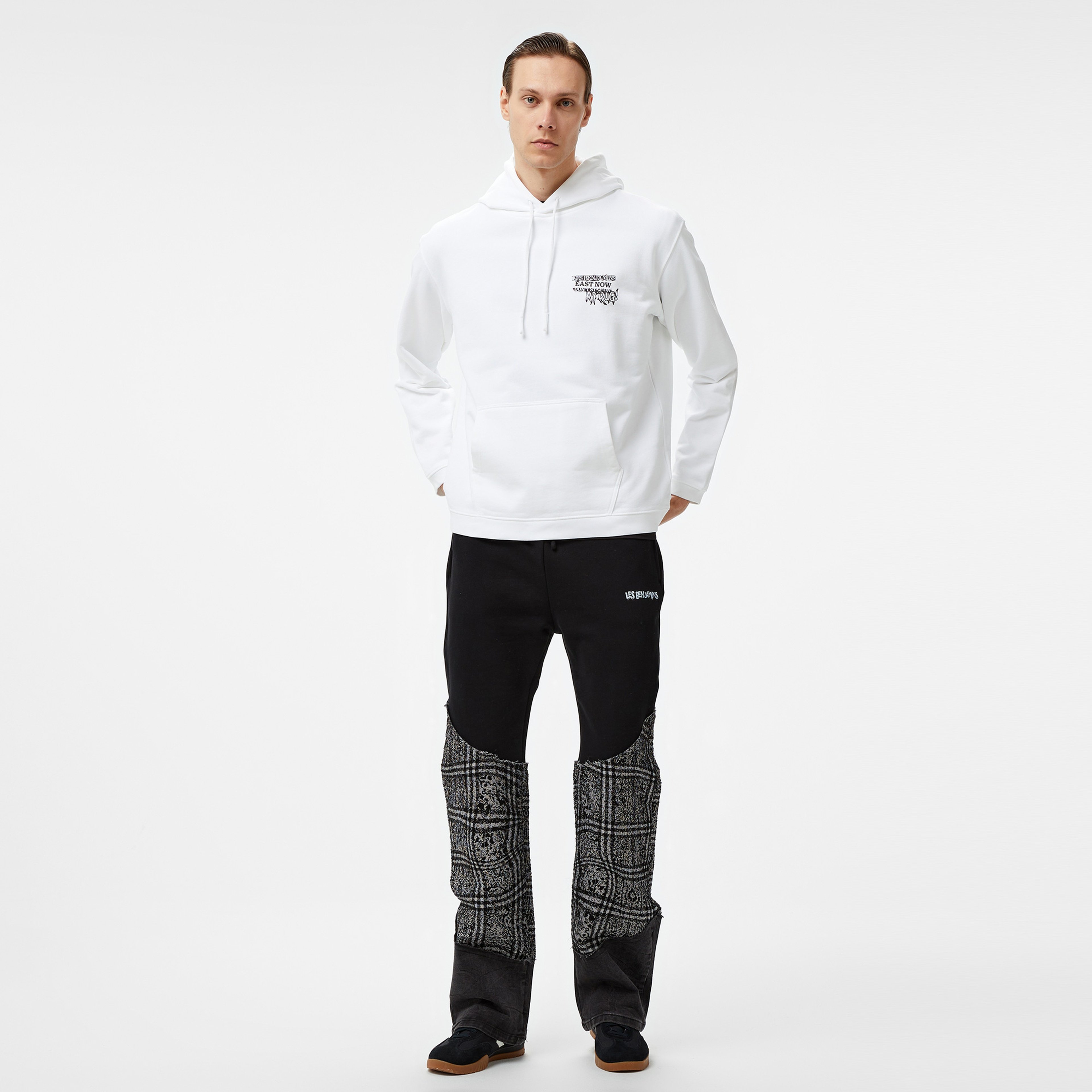 Les Benjamins 002 Erkek Beyaz Sweatshirt