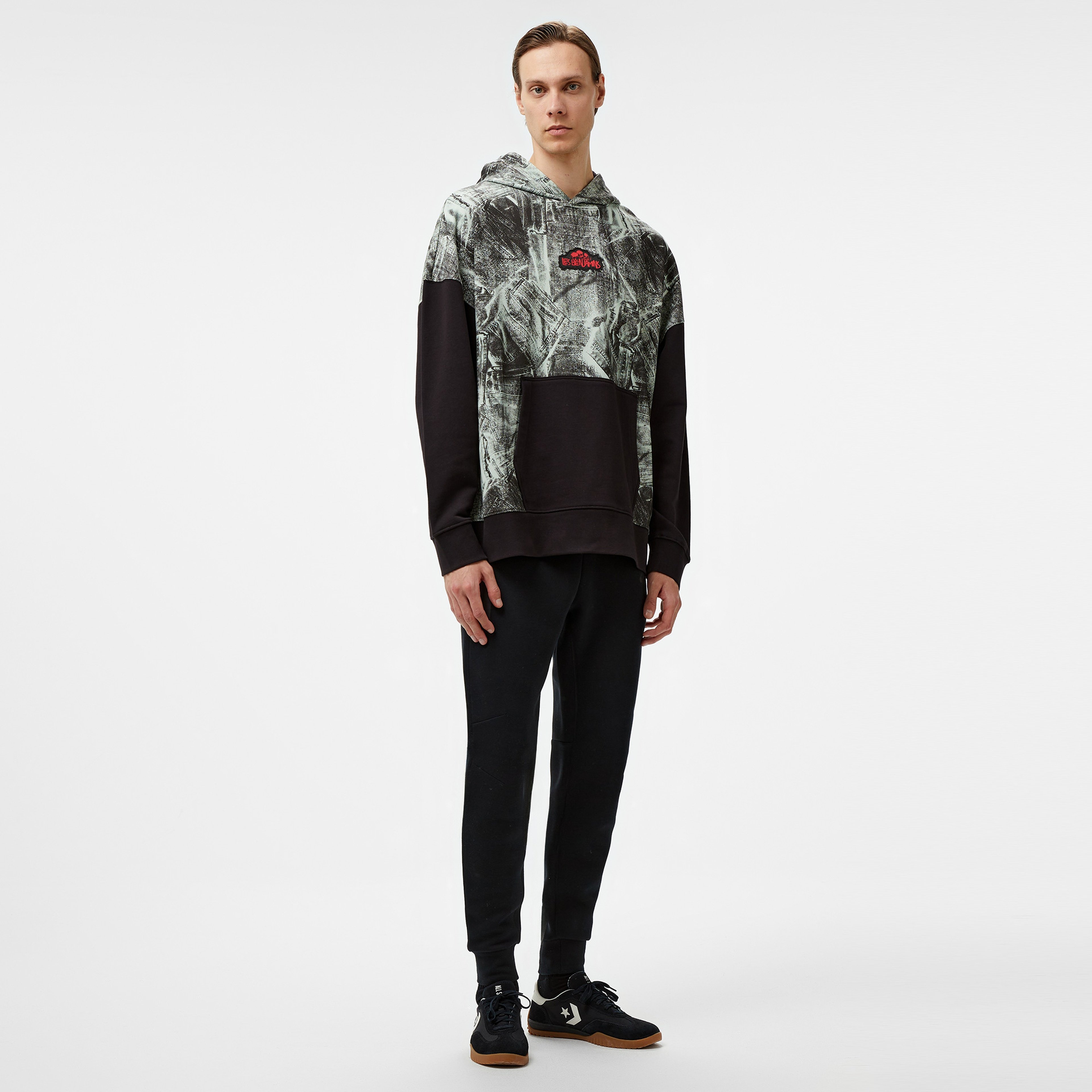 Les Benjamins 016 Erkek Siyah Sweatshirt
