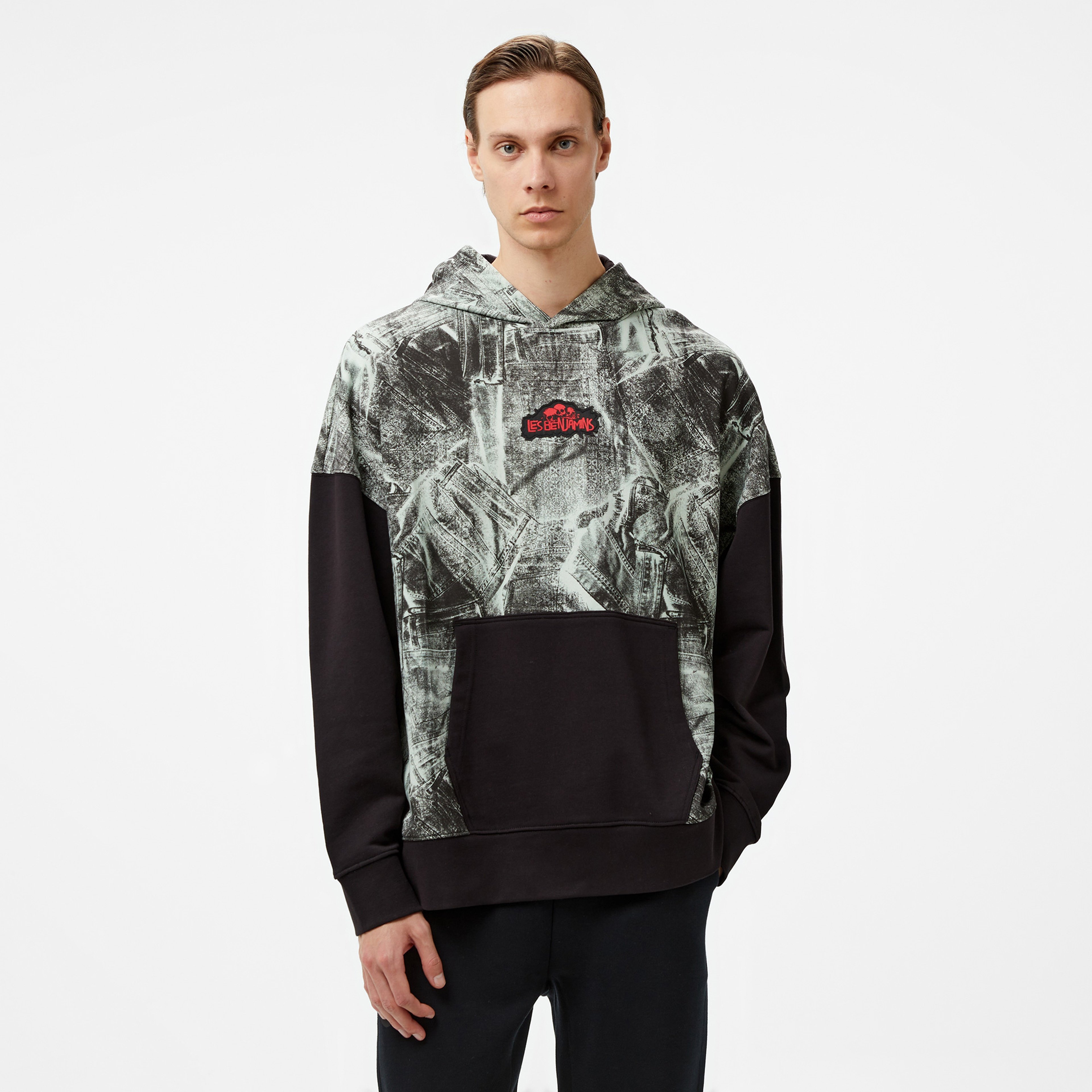 Les Benjamins 016 Erkek Siyah Sweatshirt