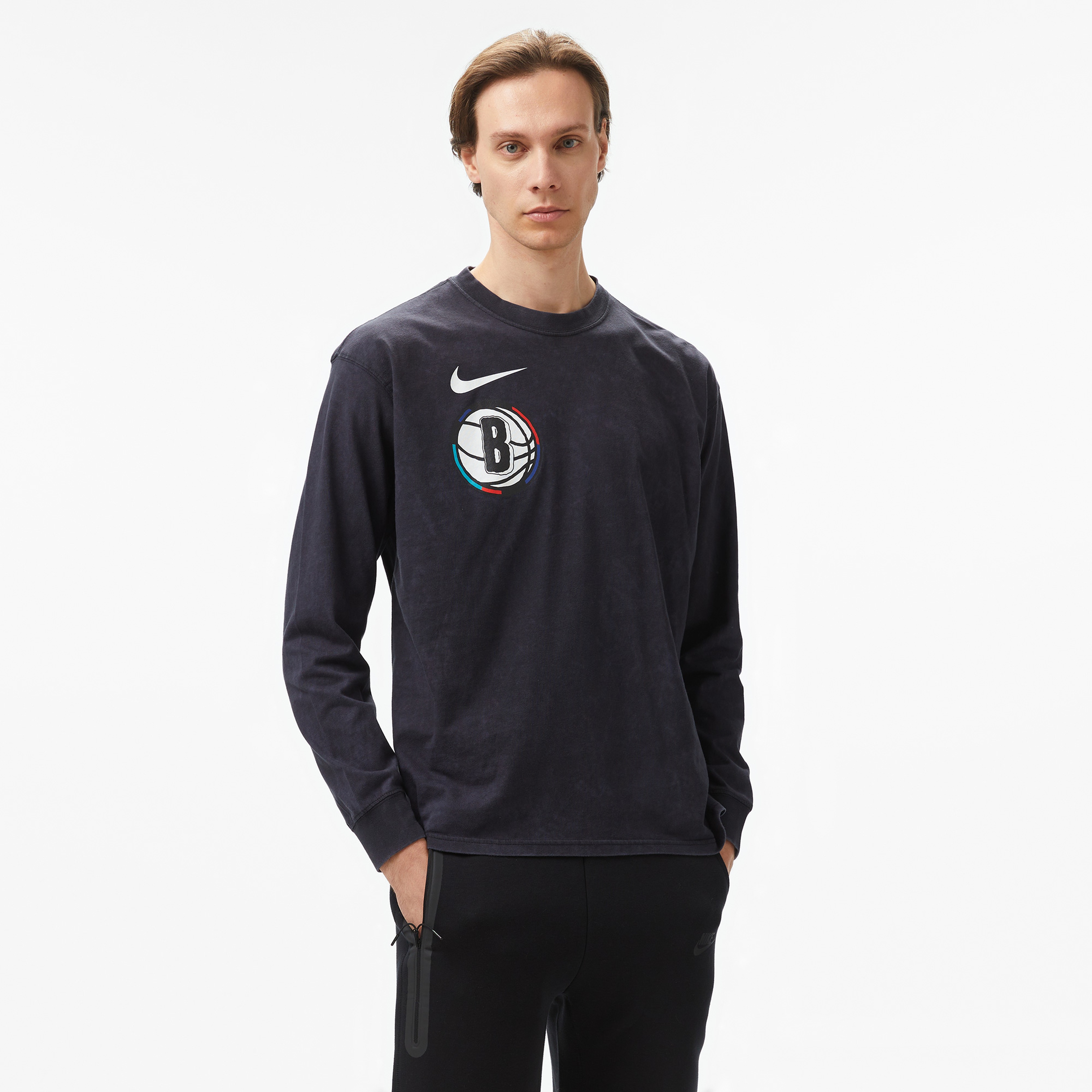 Nike Brooklyn Nets City Edition Erkek Siyah Günlük Sweatshirt