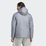 adidas Sportswear Essentials 3 Striped Insulated Kadın Gri Mont