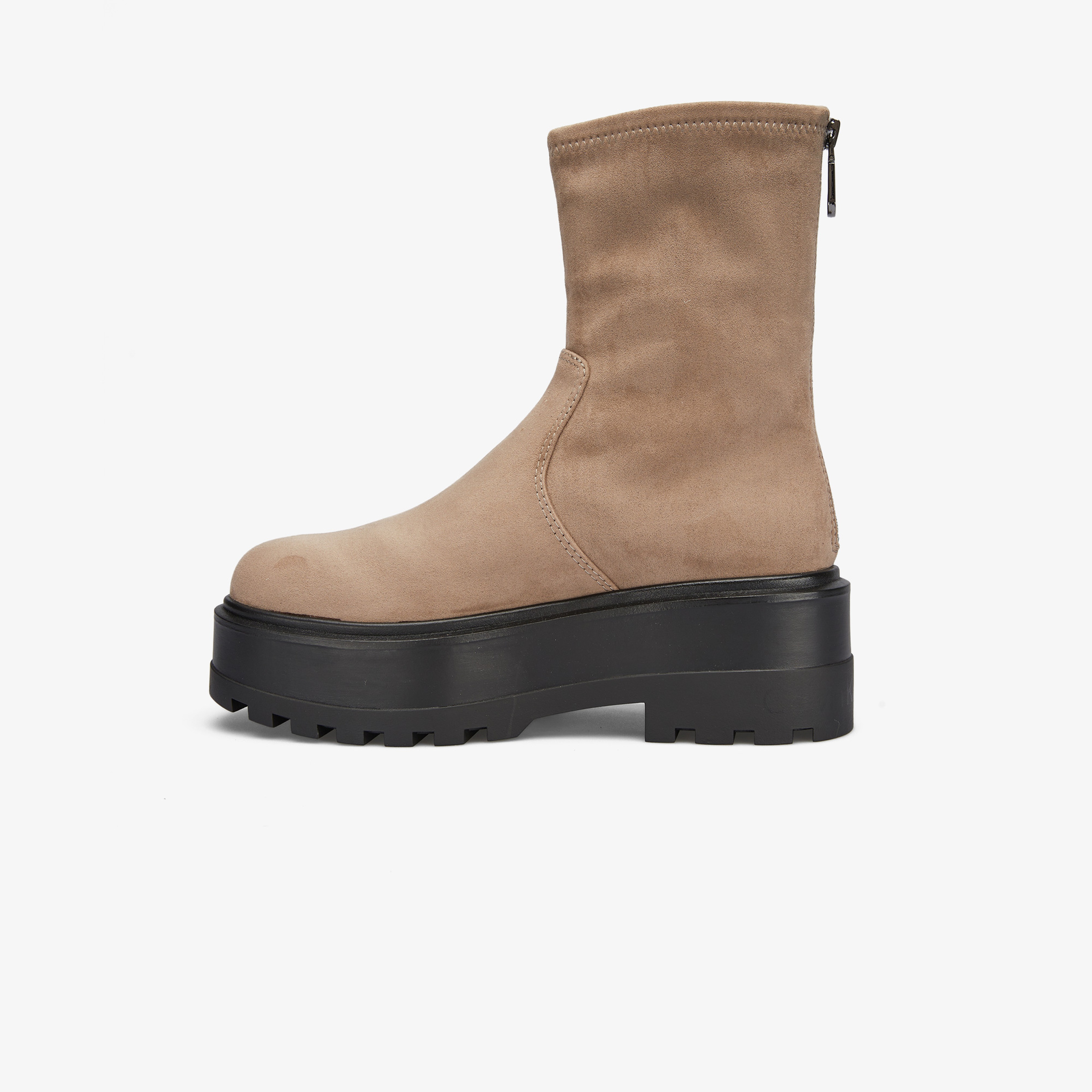 Calvin Klein Jeans Flatform Zip Kadın Kahverengi Yağmur Botu