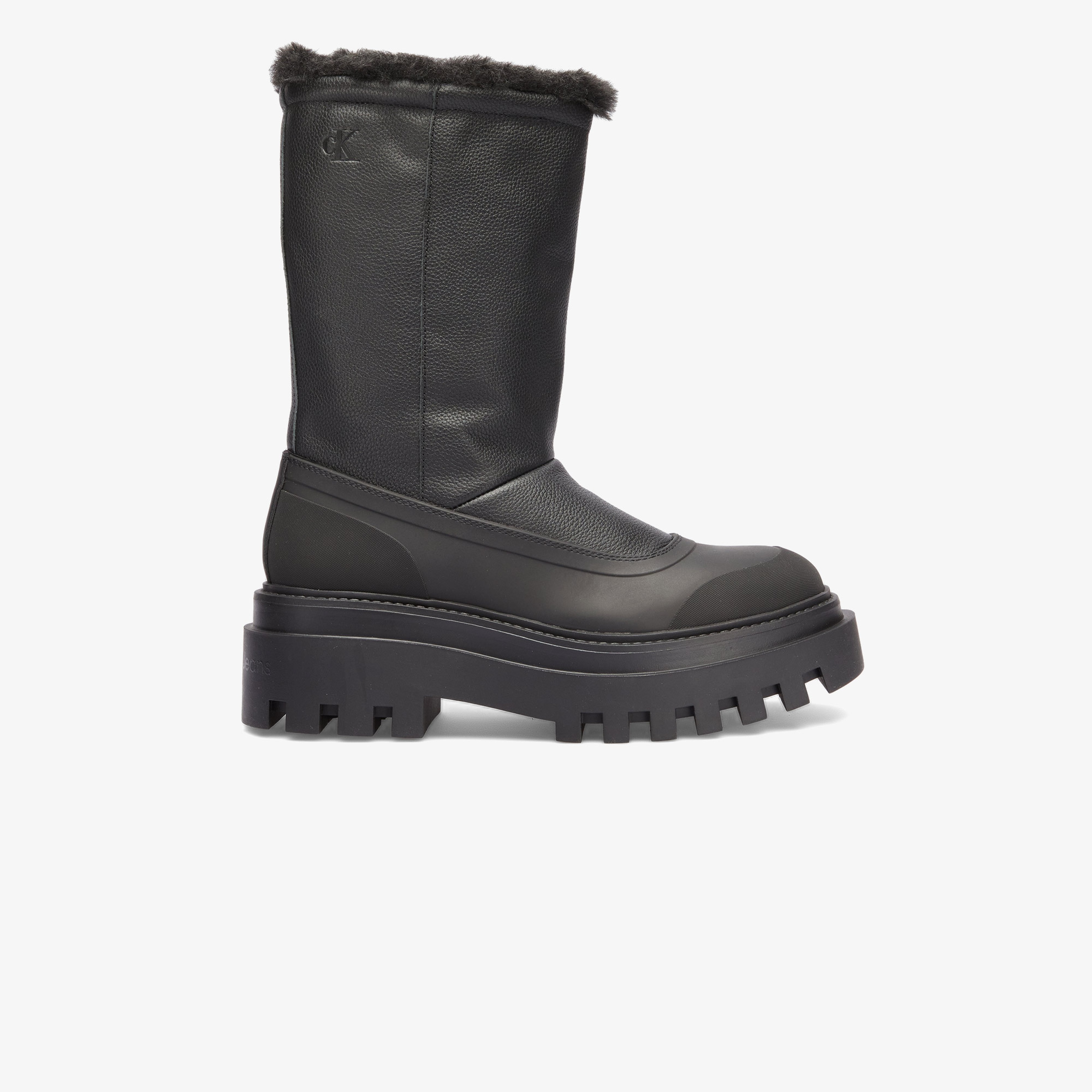 Calvin Klein Jeans Flatform Chelsea Boot Padded Kadın Siyah Yağmur Botu