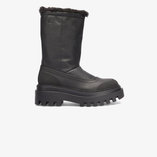 Calvin Klein Jeans Flatform Chelsea Boot Padded Kadın Siyah Yağmur Botu