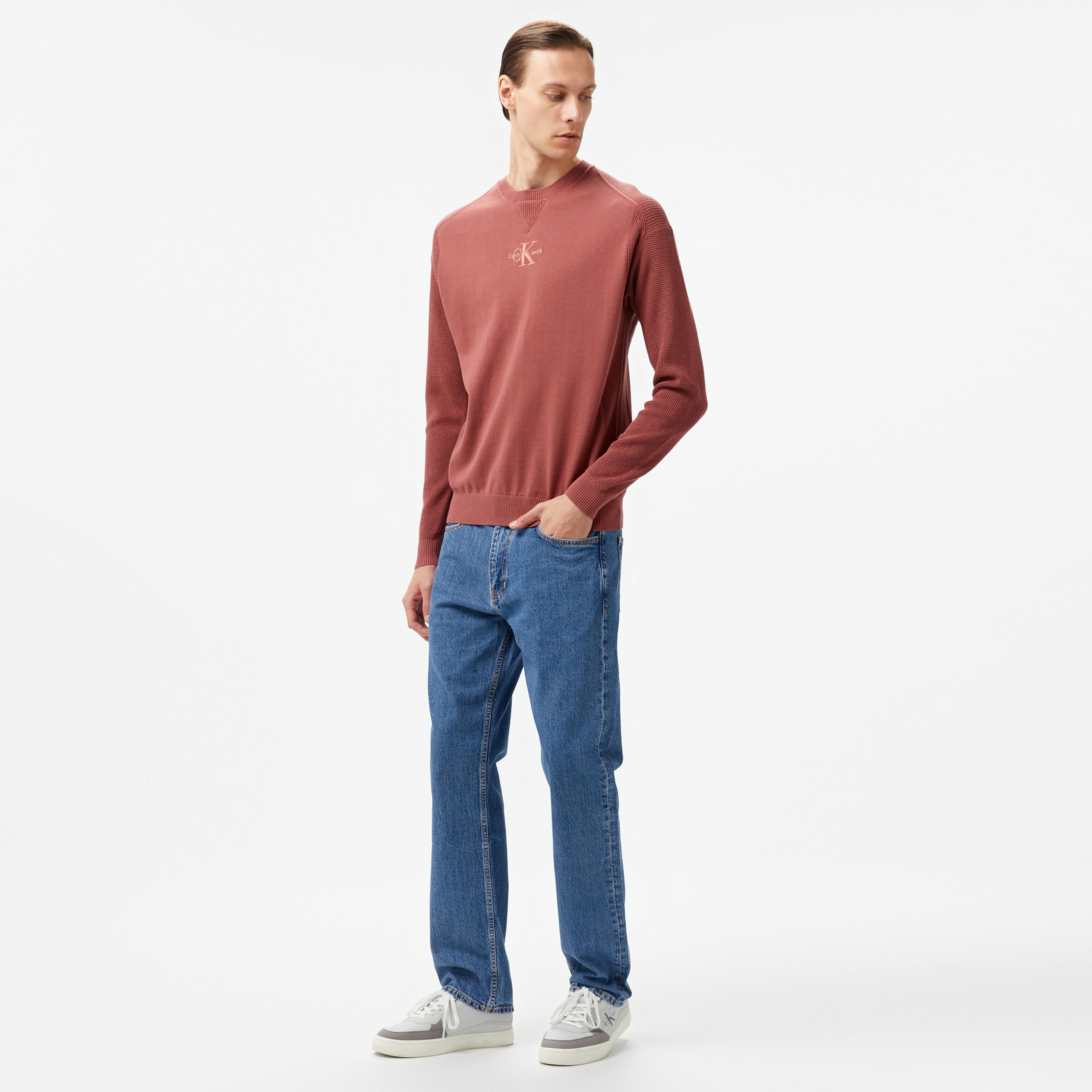 Calvin Klein Jeans Erkek Mor Triko