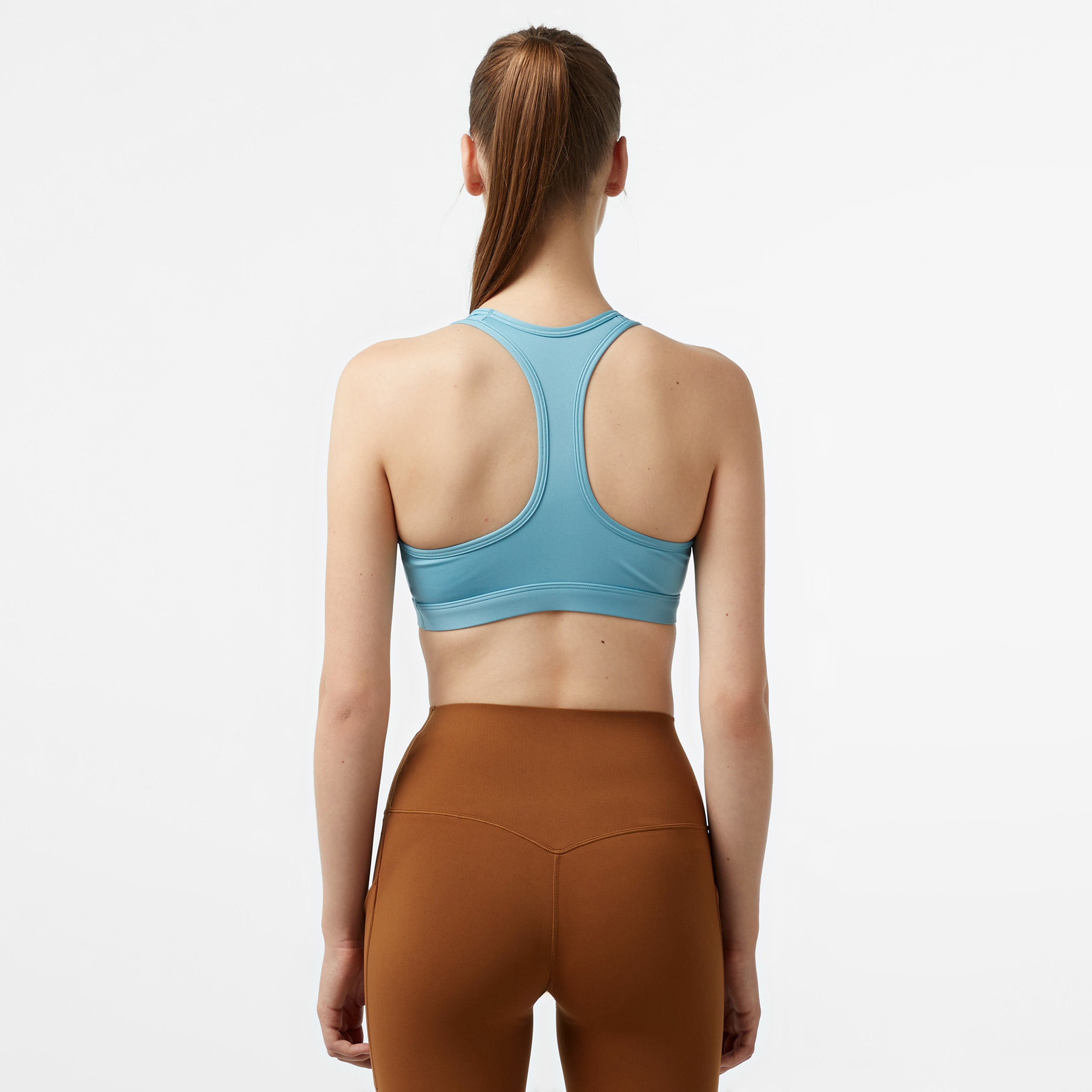 Nike Swoosh Medium Support Kadın Mavi Bra