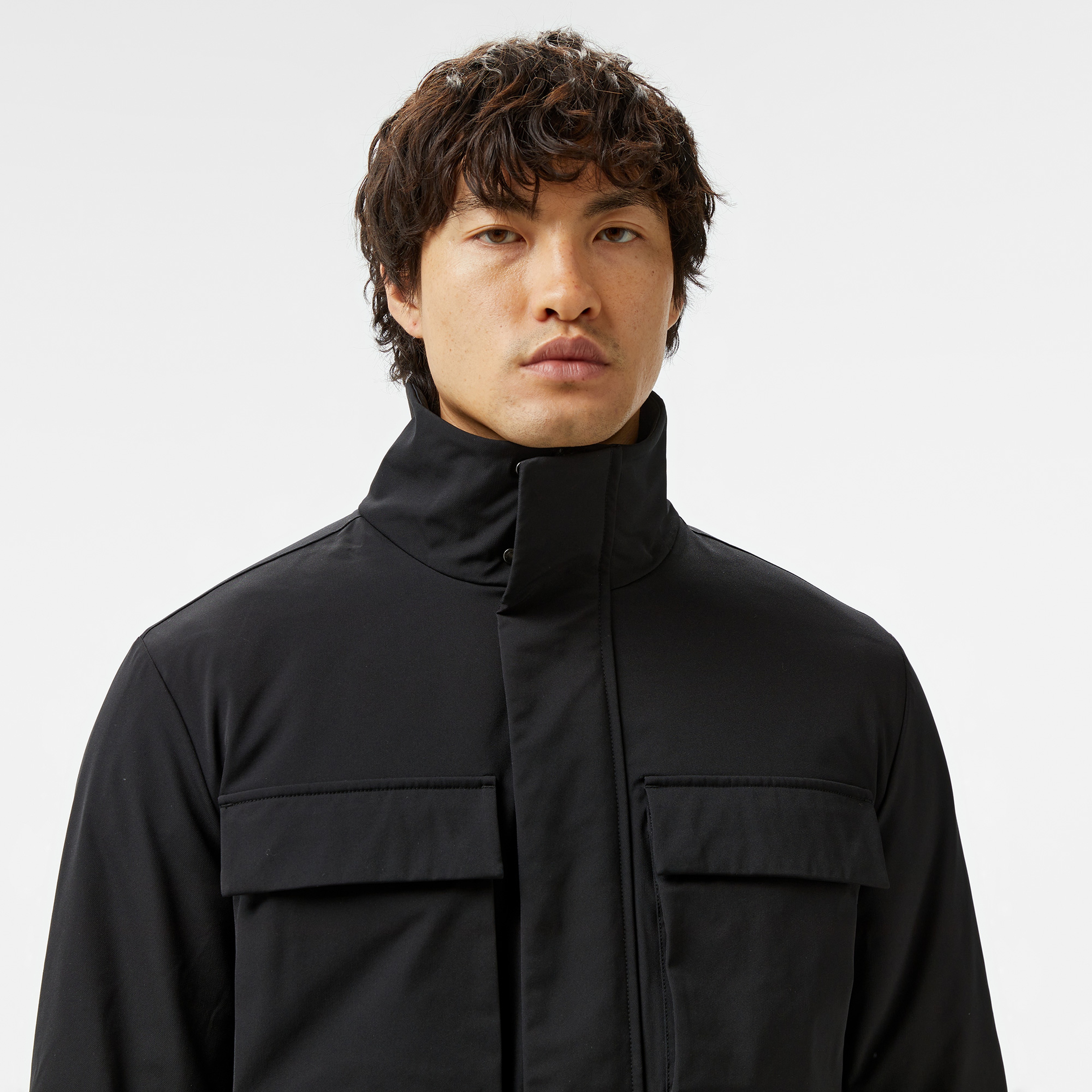 Calvin Klein Technical Twill Field Erkek Siyah Ceket